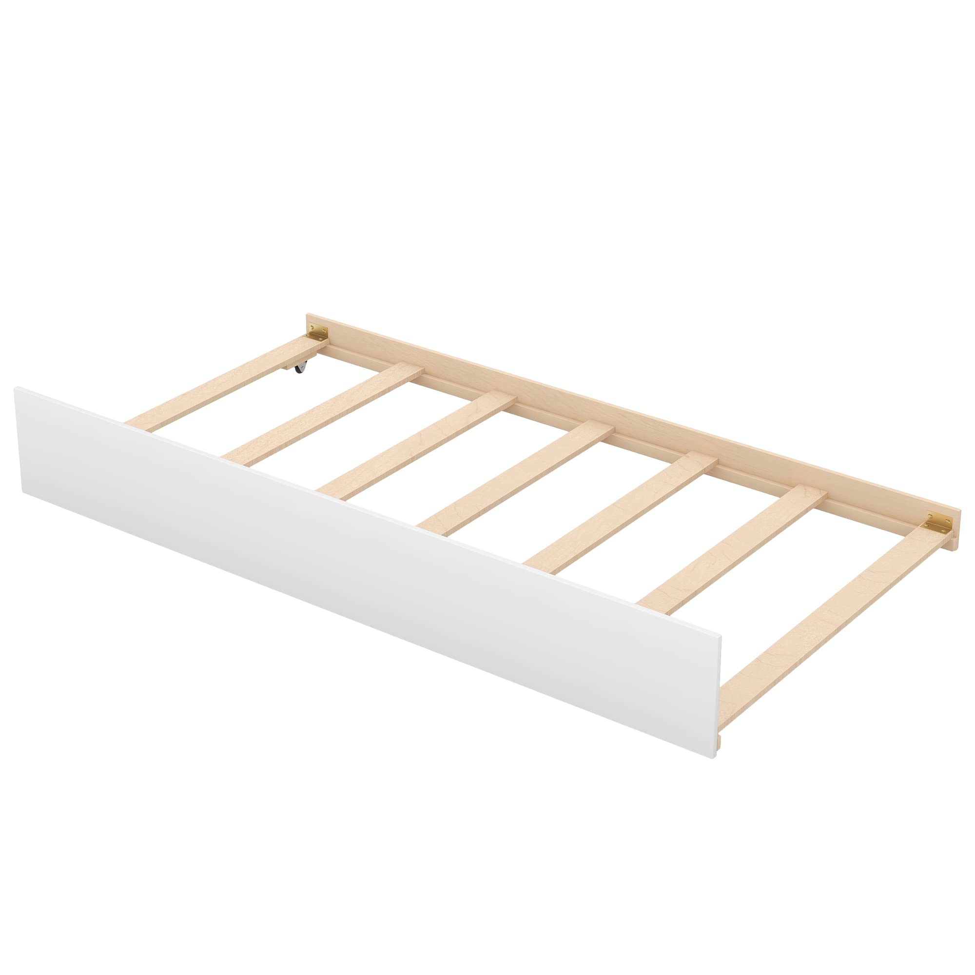 Harper & Bright Designs Twin Over Twin Bunk Bed with Trundle, Storage Shelf & Stairway - Solid Wood Kids & Teen Bunk Bed with Full-Length Guard Rail - Perfect for Small Bedrooms, Shared Kids Rooms & Sleepovers (White)