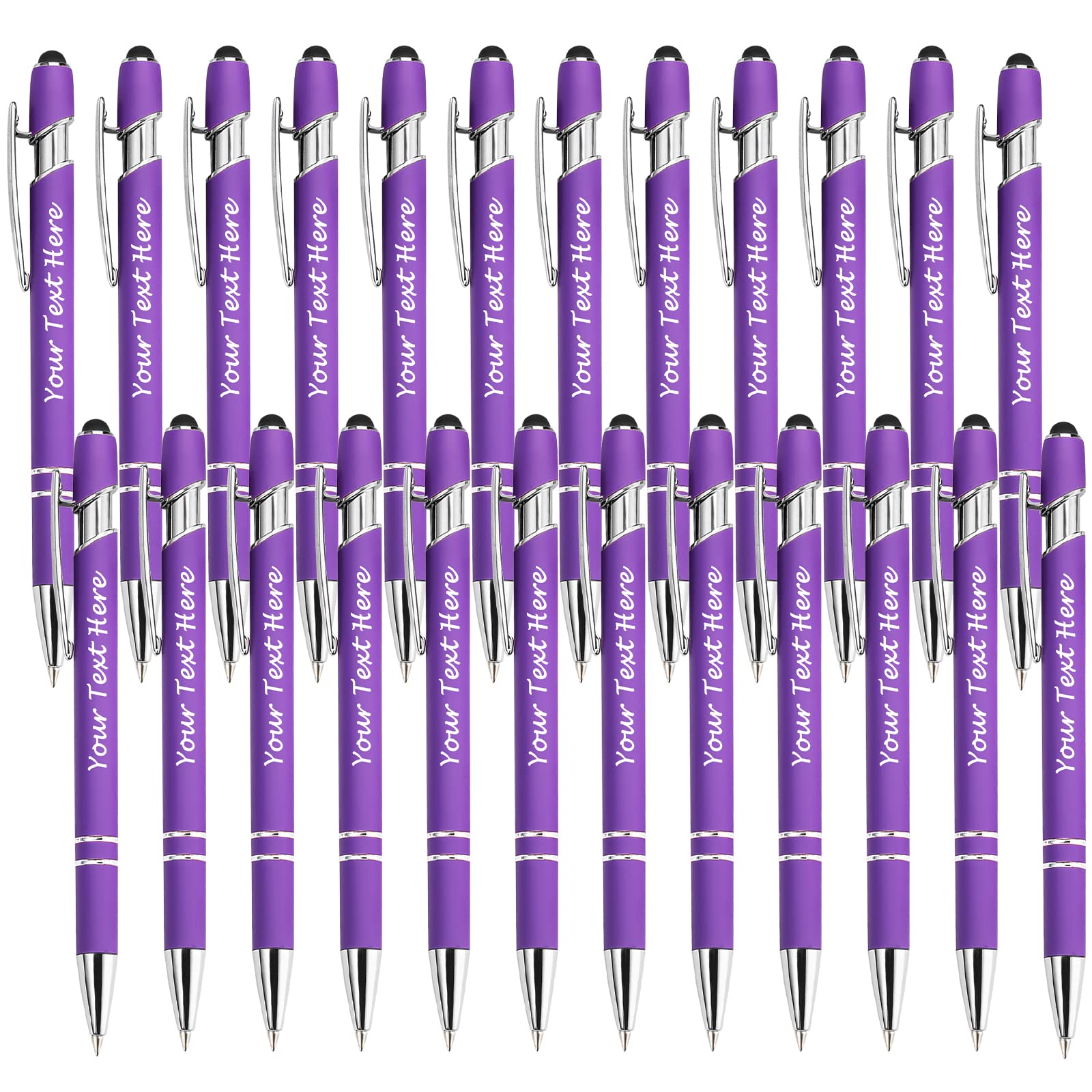 Custom Engraved Ballpoint Pens with Stylus Tip - Personalized Business Pens for Men, Women, Teachers & Graduates - Bulk Order Up to 1000 Pens - Perfect for Corporate Gifts, Promotions, Anniversaries & Special Events