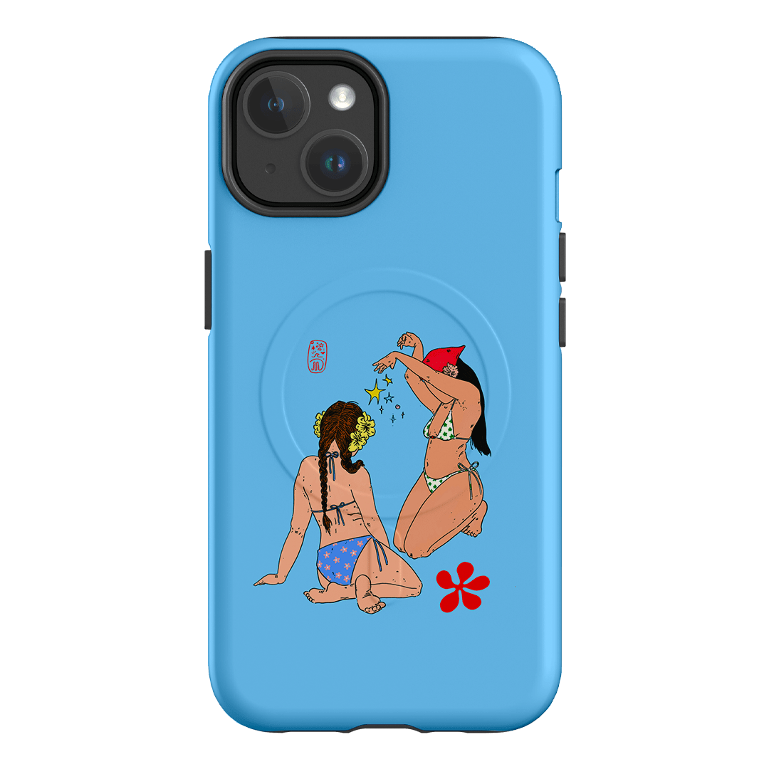 Babe Magic Blue Shockproof Phone Case for iPhone 15 Pro Max - Slim Protective Cover with Anti-Scratch Design | Perfect for Daily Use, Travel & Outdoor Activities