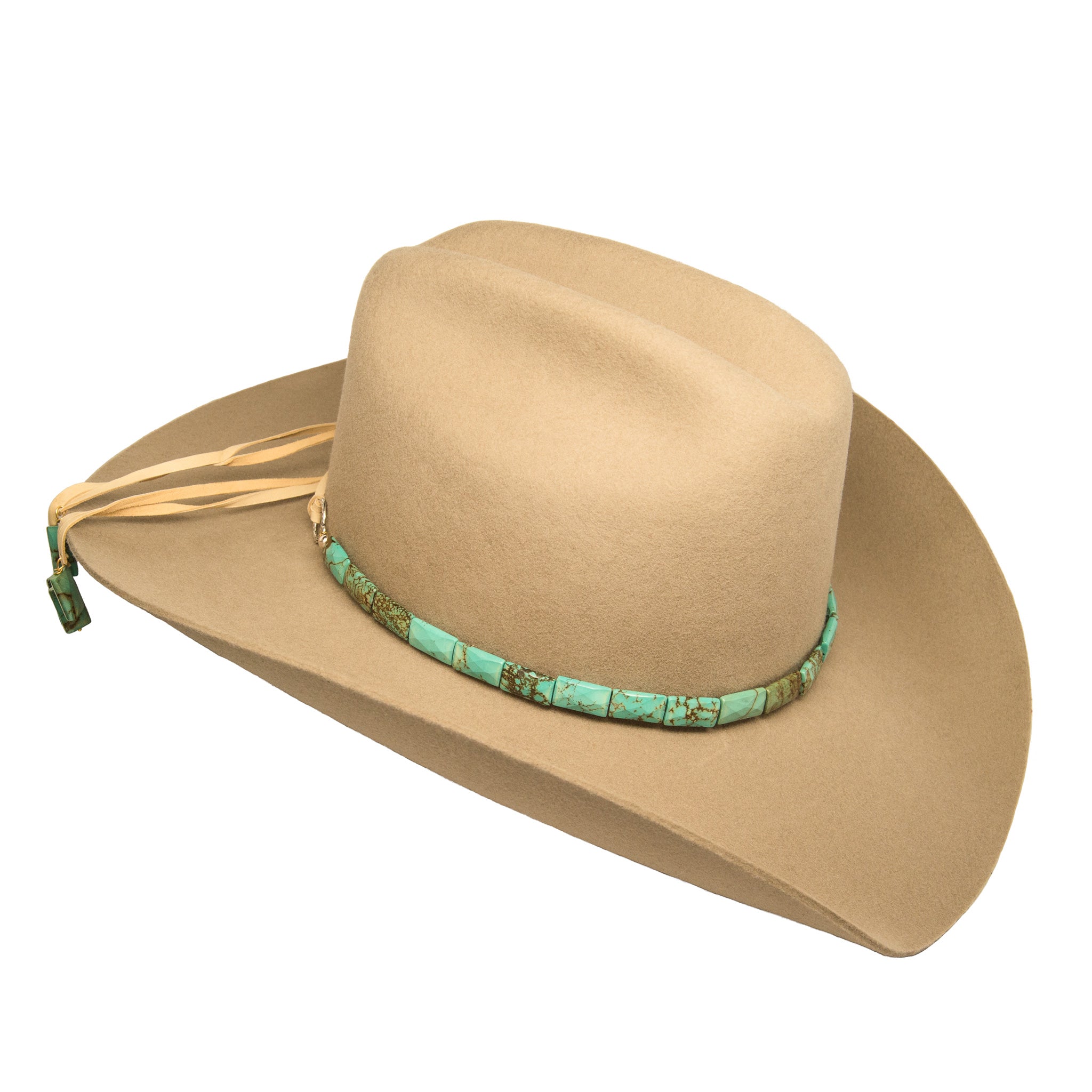 Handmade Faceted Turquoise Hat Band for Cowboy Hats - Western Style Accessory for Rodeo, Music Festivals & Outdoor Events