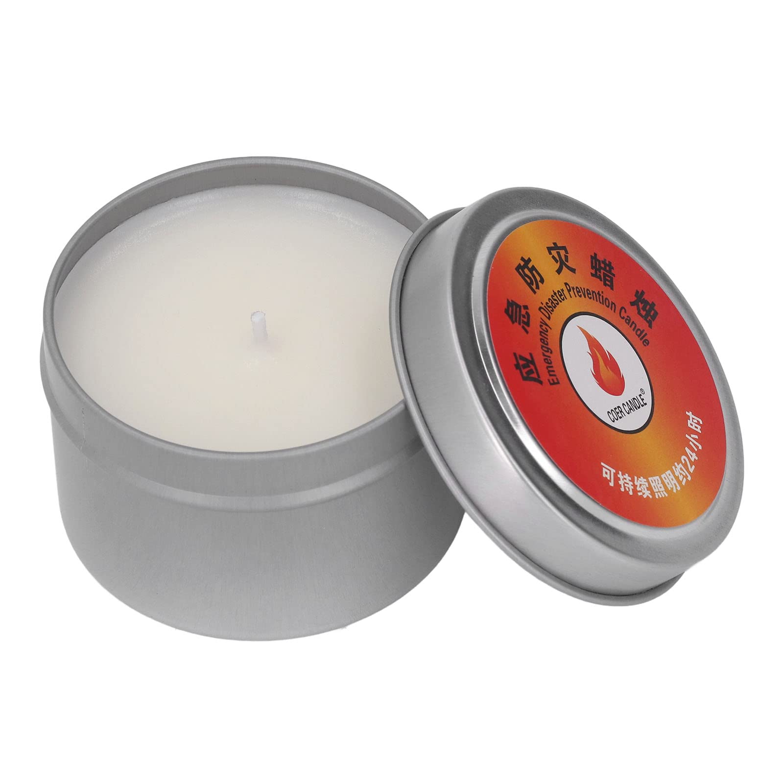 24H Windproof Emergency Candle for Camping & Power Outages