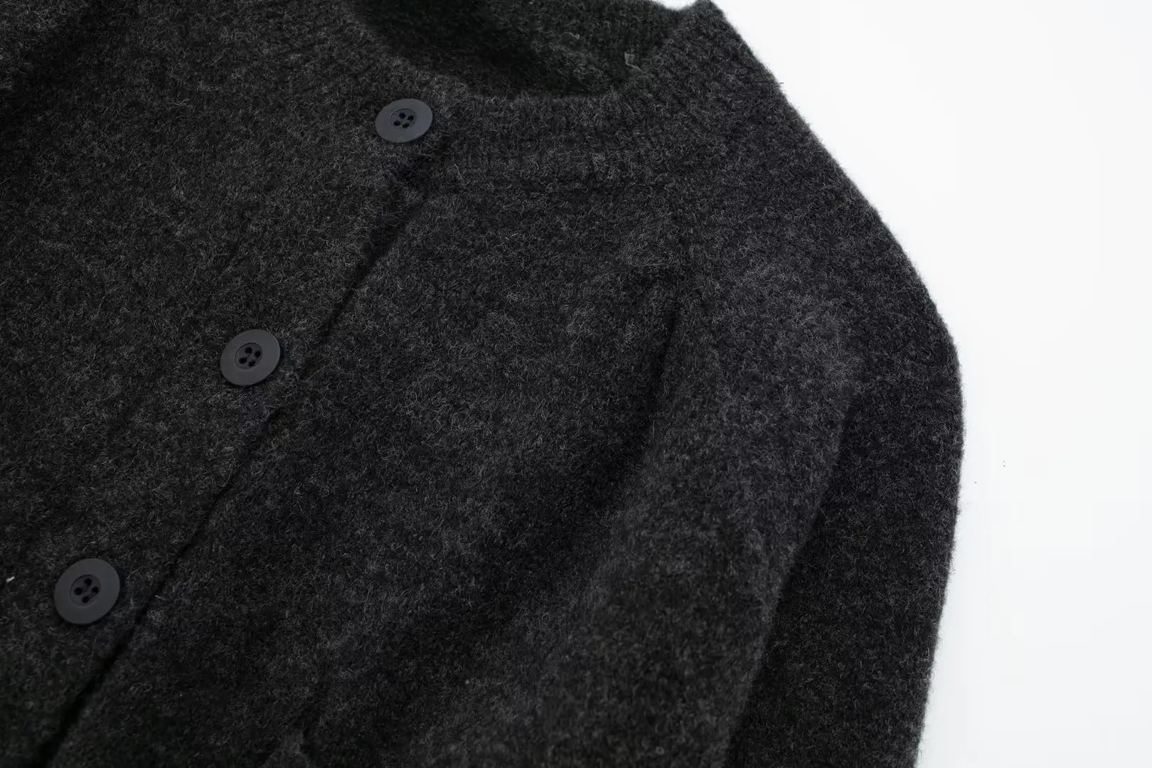 Stylish Cropped Cardigan for Women - Soft Knitted Long Sleeve Button Up Sweater Jacket | Perfect for Office, Date Night & Casual Outfits