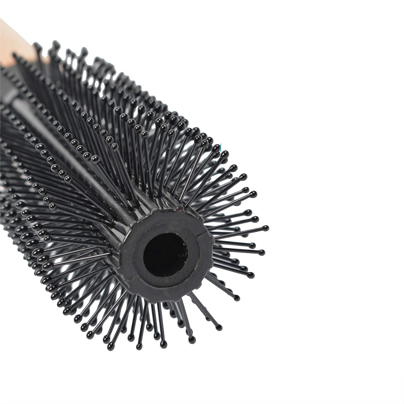 Professional Round Hair Brush for Blow Drying & Styling - Boar Bristle Hair Brush for Women & Men - Smooth & Shine Hair Brush with 4 Sectioning Clips - Perfect for Salon, Home & Travel Use