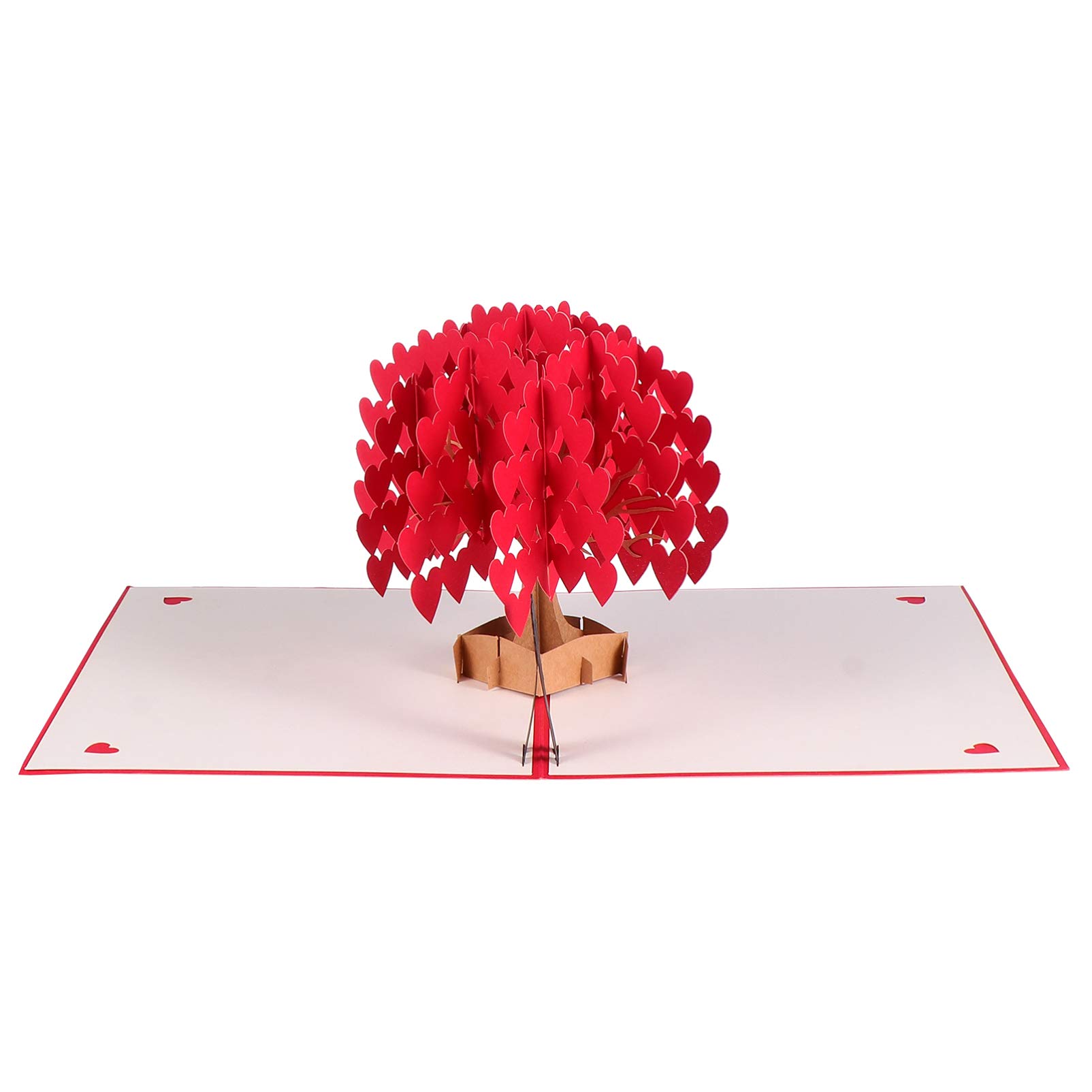 IMIKEYA 3D Heart Valentine's Day Pop-Up Greeting Cards - Romantic Love Message Cards with 3D Tree Design for Couples, Weddings & Anniversaries | Perfect for Valentine's Gifts, Wedding Invitations & Romantic Surprises
