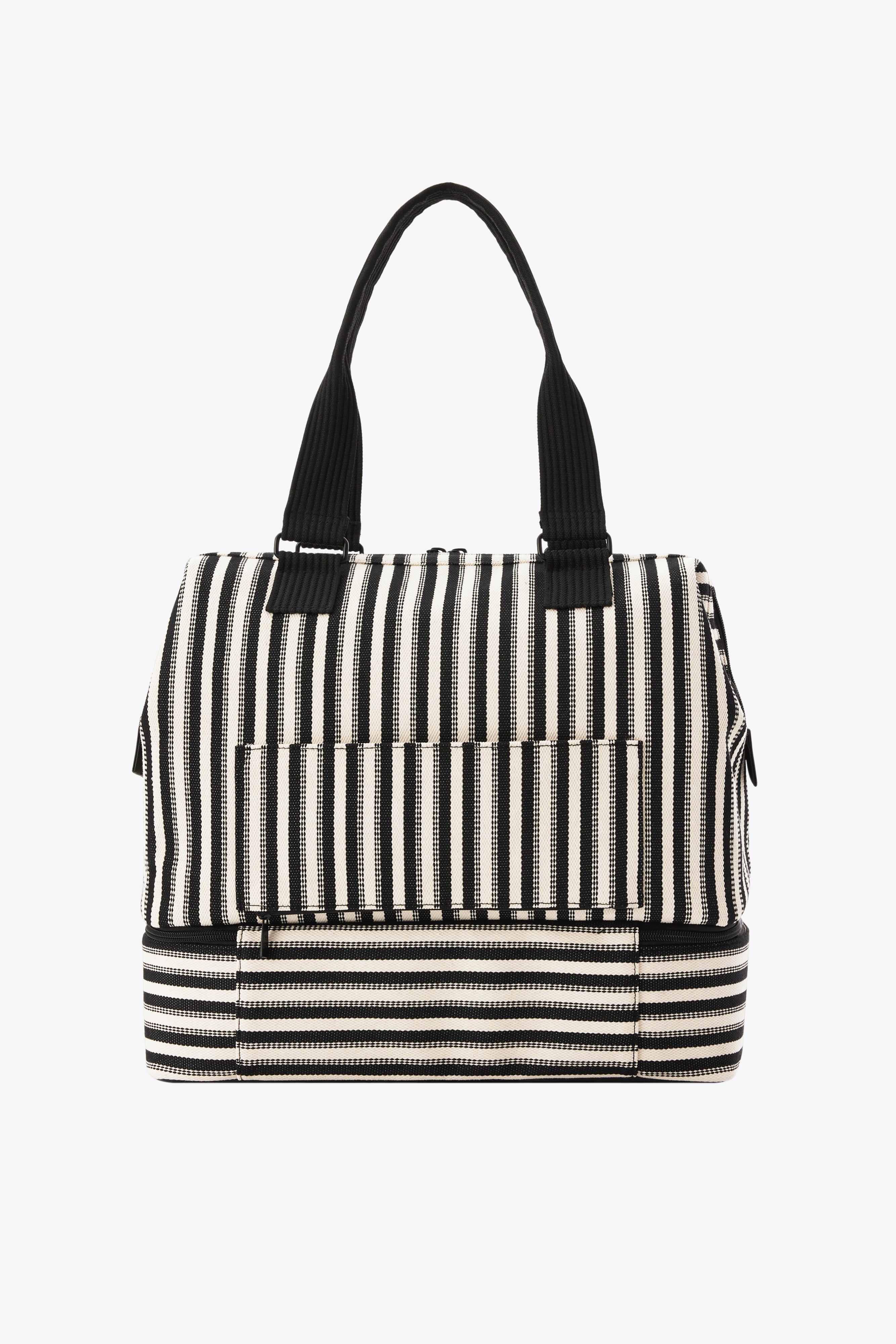 Mini Weekender Bag in Black Stripe - Stylish & Compact Carry-On for Weekend Getaways, Business Trips & Gym Essentials