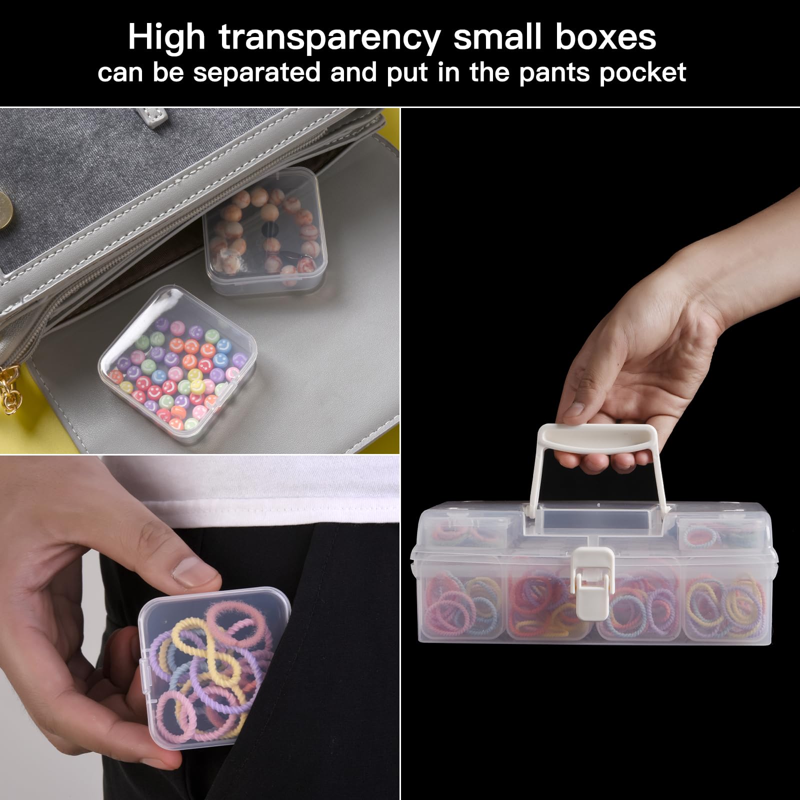 Small Bead Storage Containers 28-Piece Set - Portable Organizer for Jewelry & Crafts