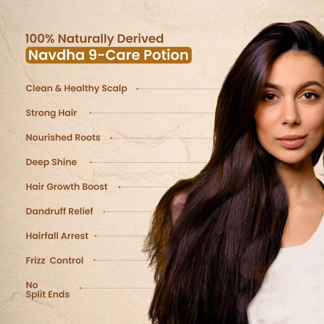 Nat Habit Castor Blackseed Navdha Shampoo - Natural Hair Cleanser for Men & Women, Promotes Shine & Moisture Retention, Strengthens Hair (2 X 250ml) - Ideal for Daily Hair Care & Scalp Nourishment