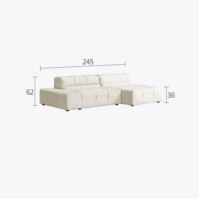 Modern Minimalist Luxury Sectional Sofa Set - Corner Couch for Living Room, Lounge & Home Theater - Soft Fabric Upholstery & Comfortable Seating