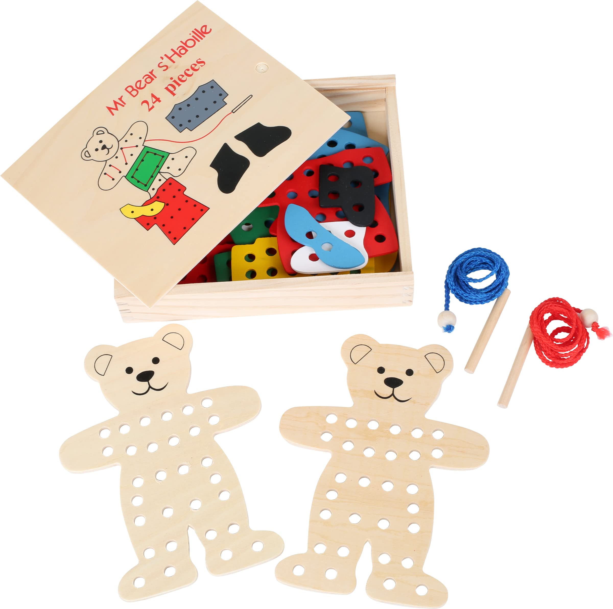 Small Foot Stacking & Sorting Bear Toy for Kids - Dress Up Game