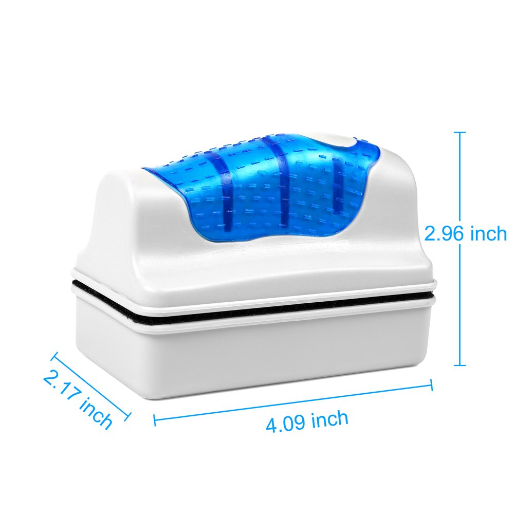Premium Magnetic Aquarium Cleaner - Large Fish Tank Glass Scraper & Algae Remover Brush (2-Pack) - 1 Year Warranty - Ideal for Freshwater & Saltwater Tanks, Home or Office Aquariums