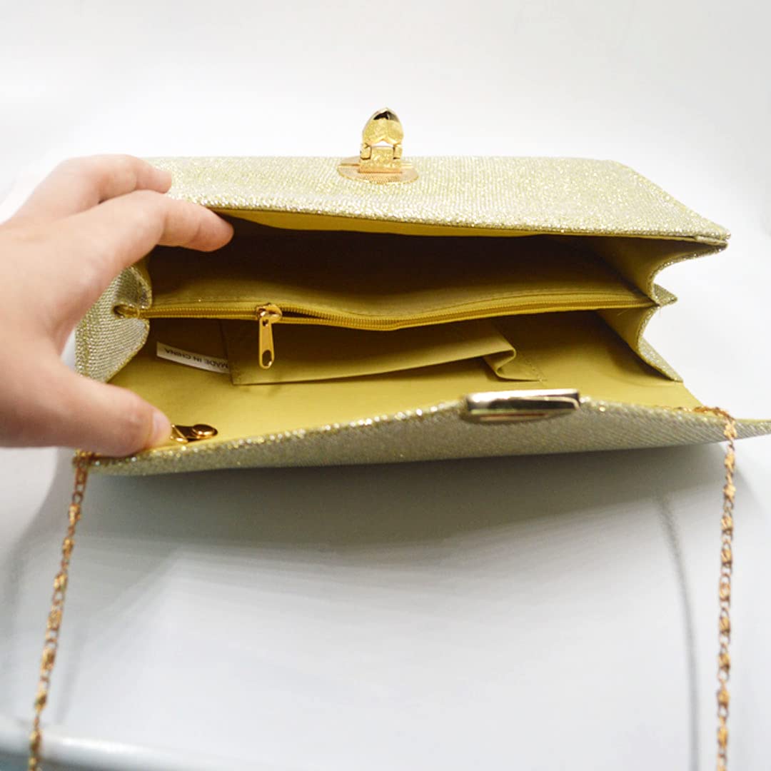 Sparkly Rhinestone Envelope Clutch Purse for Women - Elegant Evening Bag for Weddings, Parties & Special Occasions | Glitter Bridal Handbag for Prom, Dinner Dates & Formal Events
