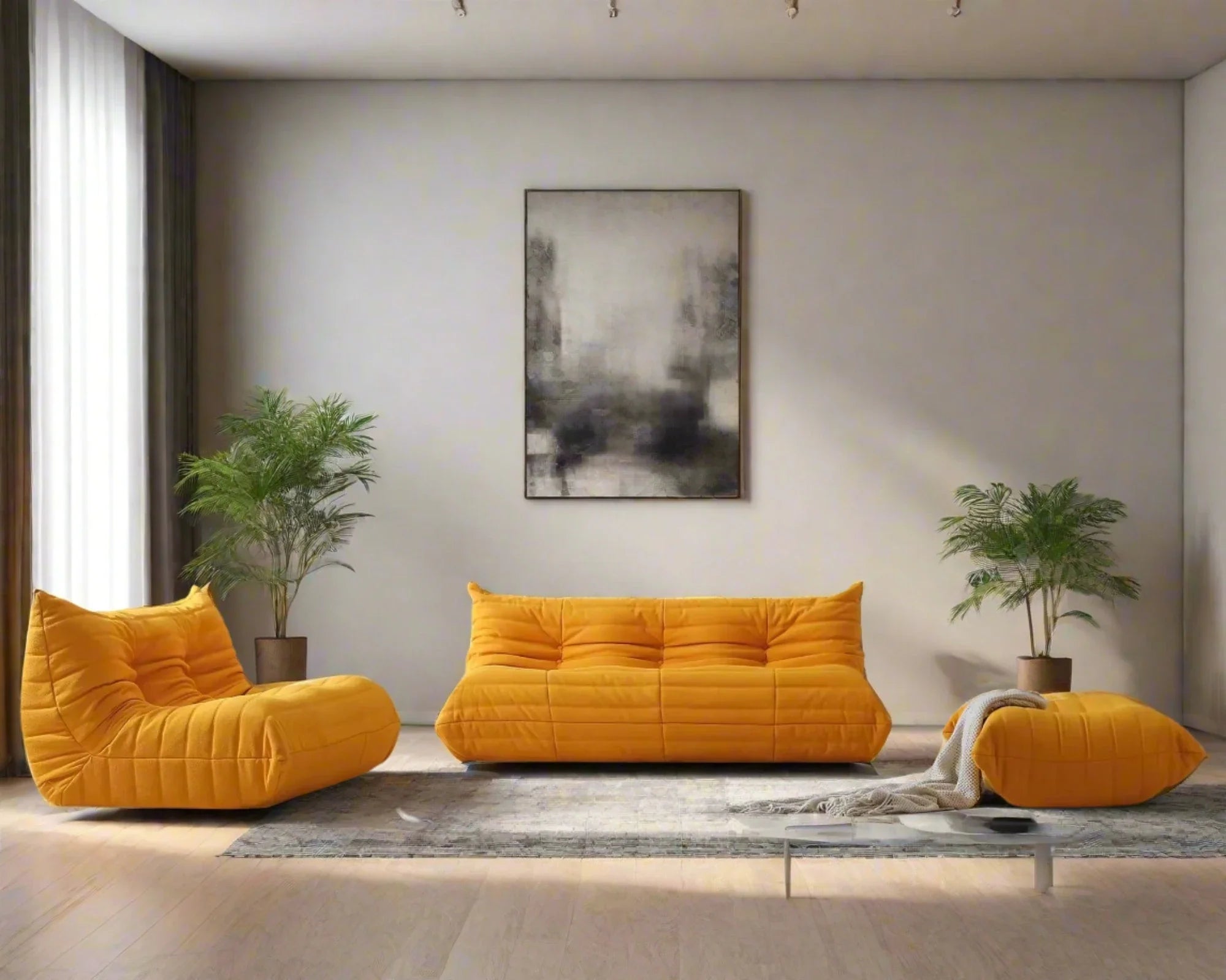 Modular Cozy Togo Sofa Set - Ultra Comfortable Modern Sectional Couch for Living Room | Perfect for Small Spaces, Apartments & Home Theater Seating