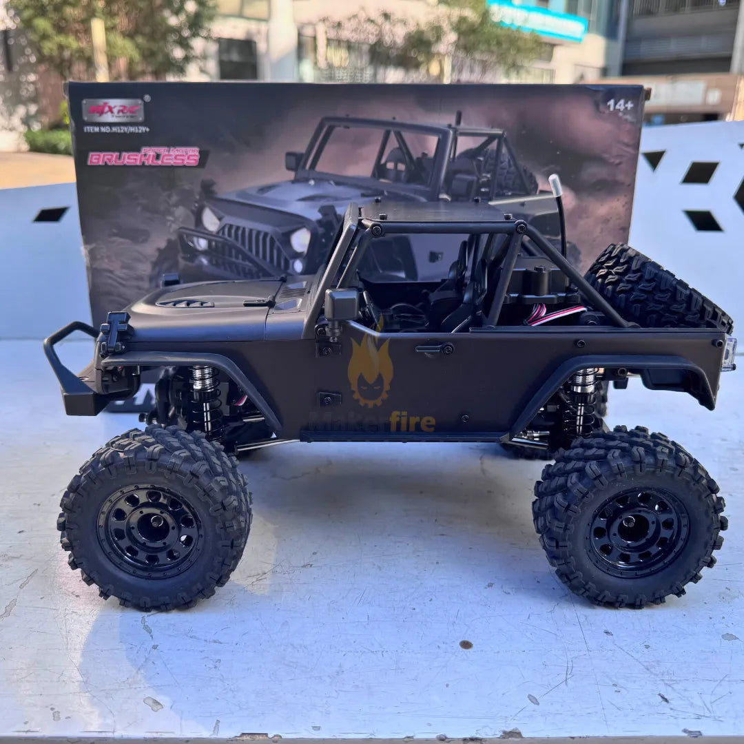 MJX Hyper Go H12Y 1/12 Scale High Speed RC Car - 3650 Brushless Motor, Aluminum Alloy Chassis, Off-Road Remote Control Truck - Perfect for Backyard Racing & Off-Road Bashing