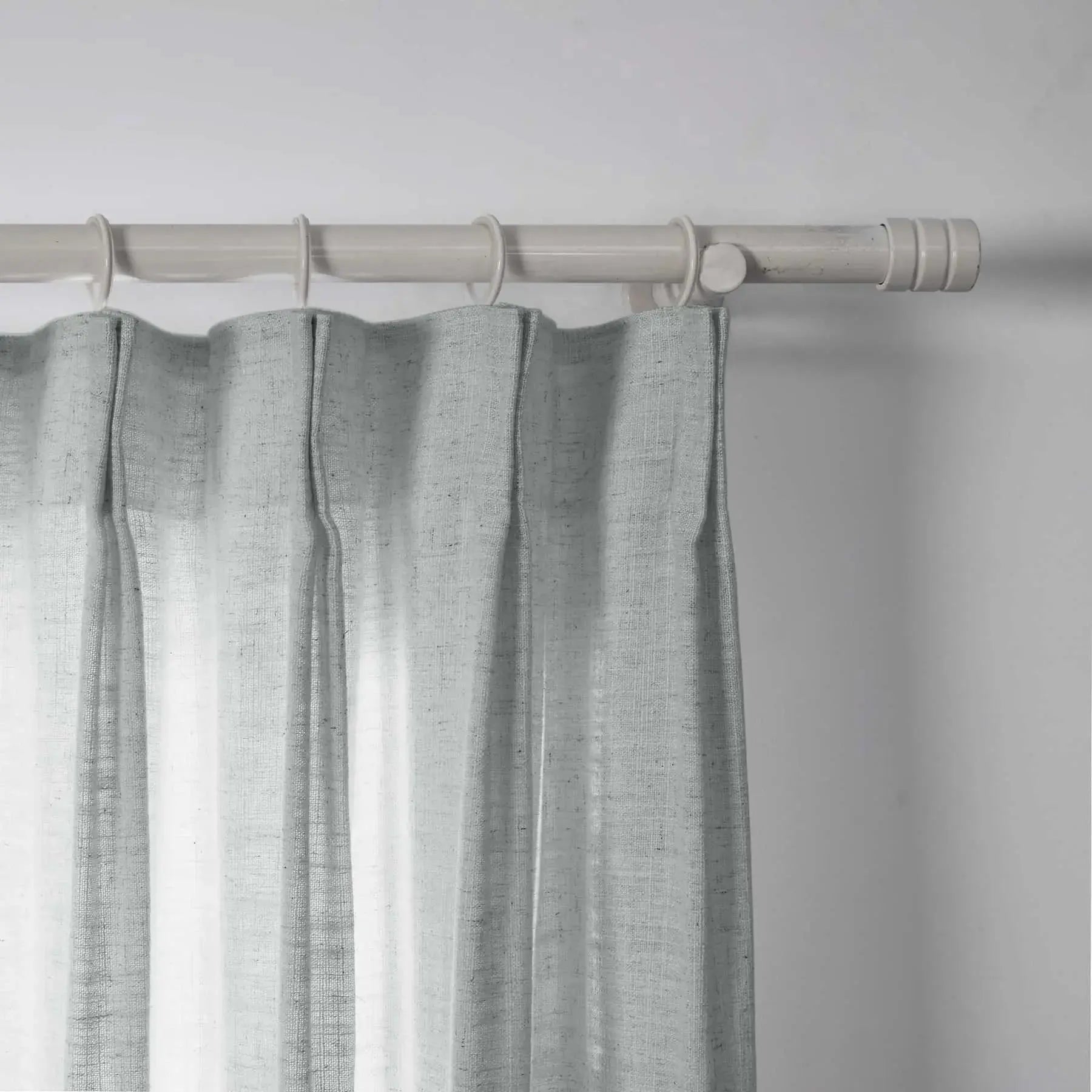 Linen Pleated Cafe Curtains for Kitchen Windows - Elegant Semi-Sheer Window Treatment for Coffee Shops, Restaurants & Home Decor