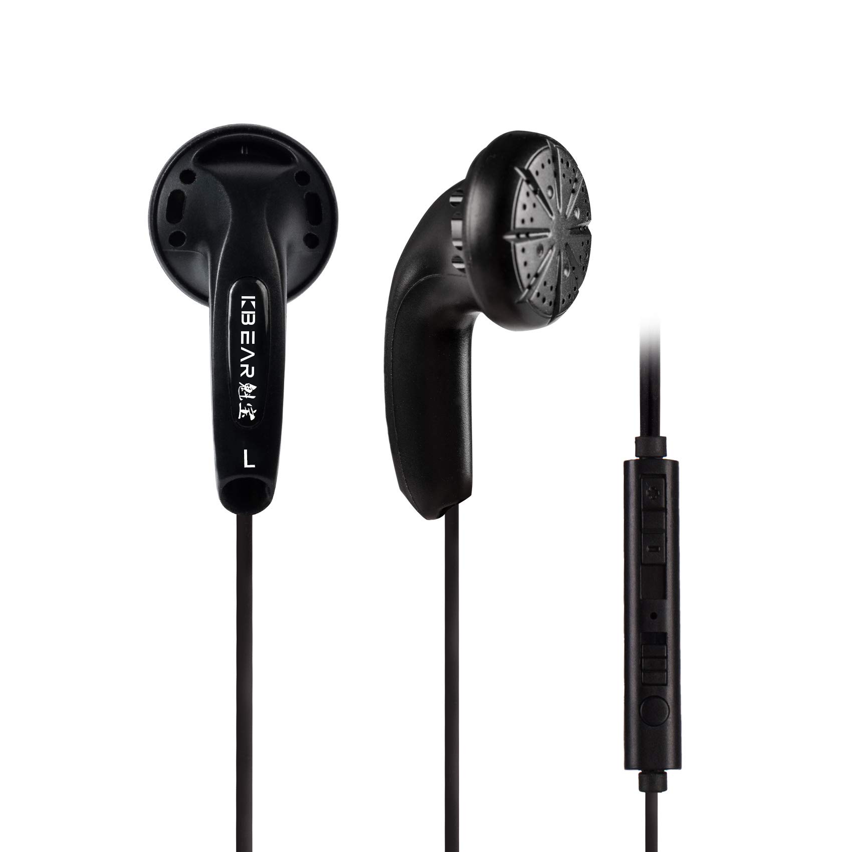 KBEAR Stellar 1DD HiFi Wired Earbuds with Microphone - High Resolution Stereo In-Ear Headphones for Android, iPhone, Tablets & MP3 Players (Black) | Perfect for Music Lovers, Commuting & Gaming