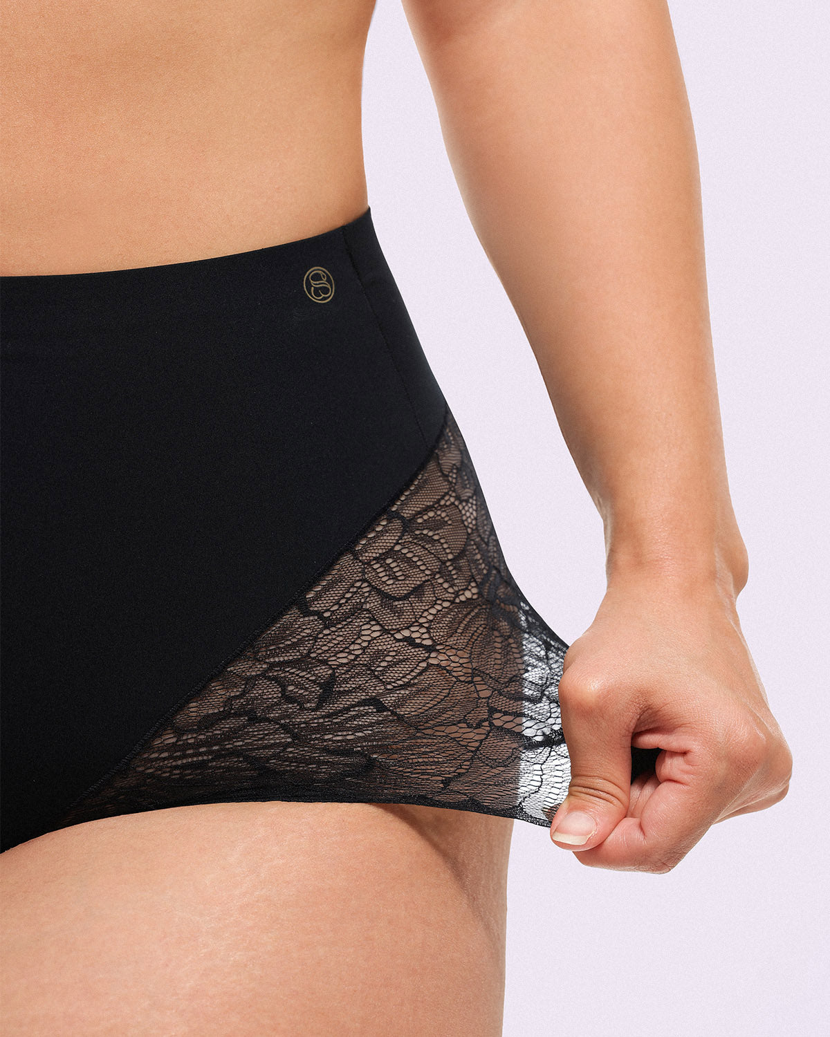 Bare Essentials™ MeshSmooth™ Mid Waist Lace Panties - Comfortable Women's Underwear for Everyday Wear, Date Night & Special Occasions