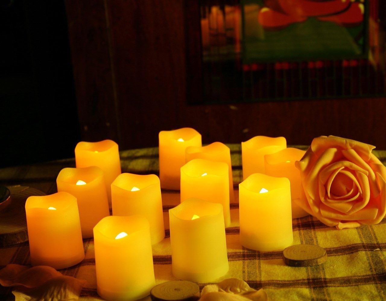 ELEOPTION Flameless LED Candle Lights - Battery Operated Plastic Pillar Candles with 6-Hour Timer, Set of 6 for Indoor & Outdoor Decor - Perfect for Weddings, Parties, Home Decor and Holiday Lighting