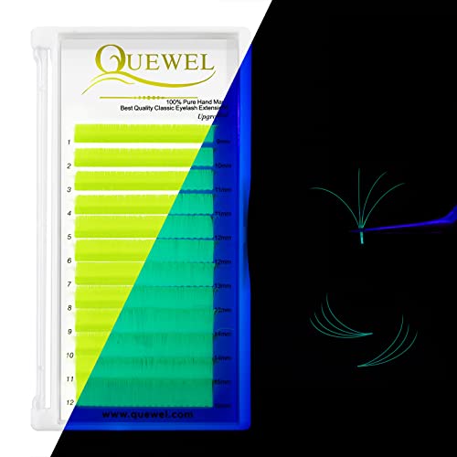 Voluminous Colored Lash Extensions - .07 C Curl Yellow Lashes 9-16mm for Easy Fanning (2D-20D) | Perfect for Dramatic Eye Looks, Parties & Special Occasions