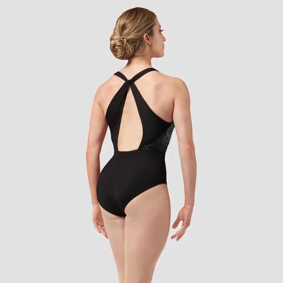 Bloch Women's Black Open Back Halter Leotard - Dance, Ballet, Gymnastics & Performance Wear for Professional Dancers