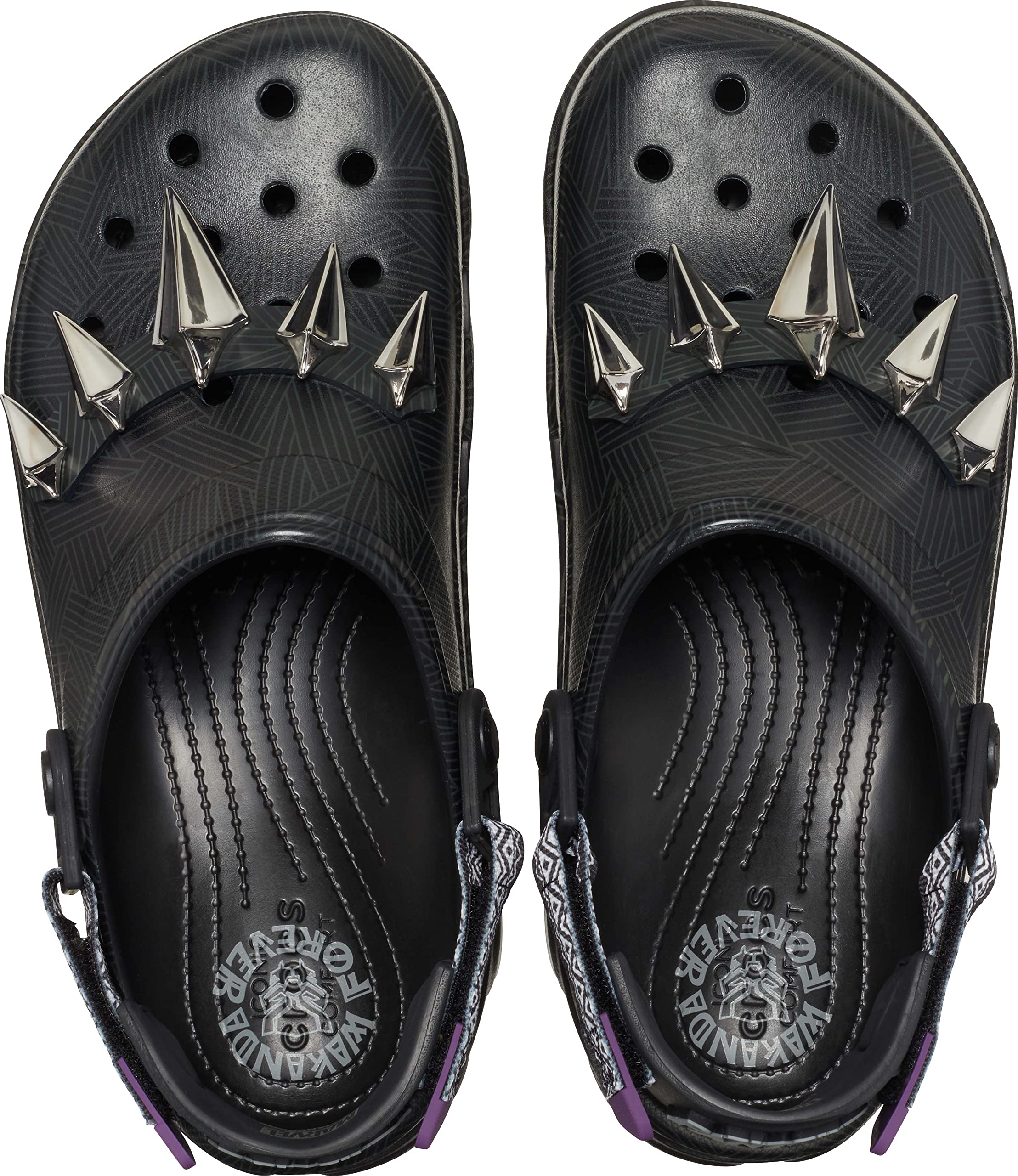 Unisex Crocs Classic All-Terrain Clogs | Black Panther Print | Comfortable & Durable Water Shoes for Men & Women | Perfect for Beach, Pool, Hiking & Outdoor Activities