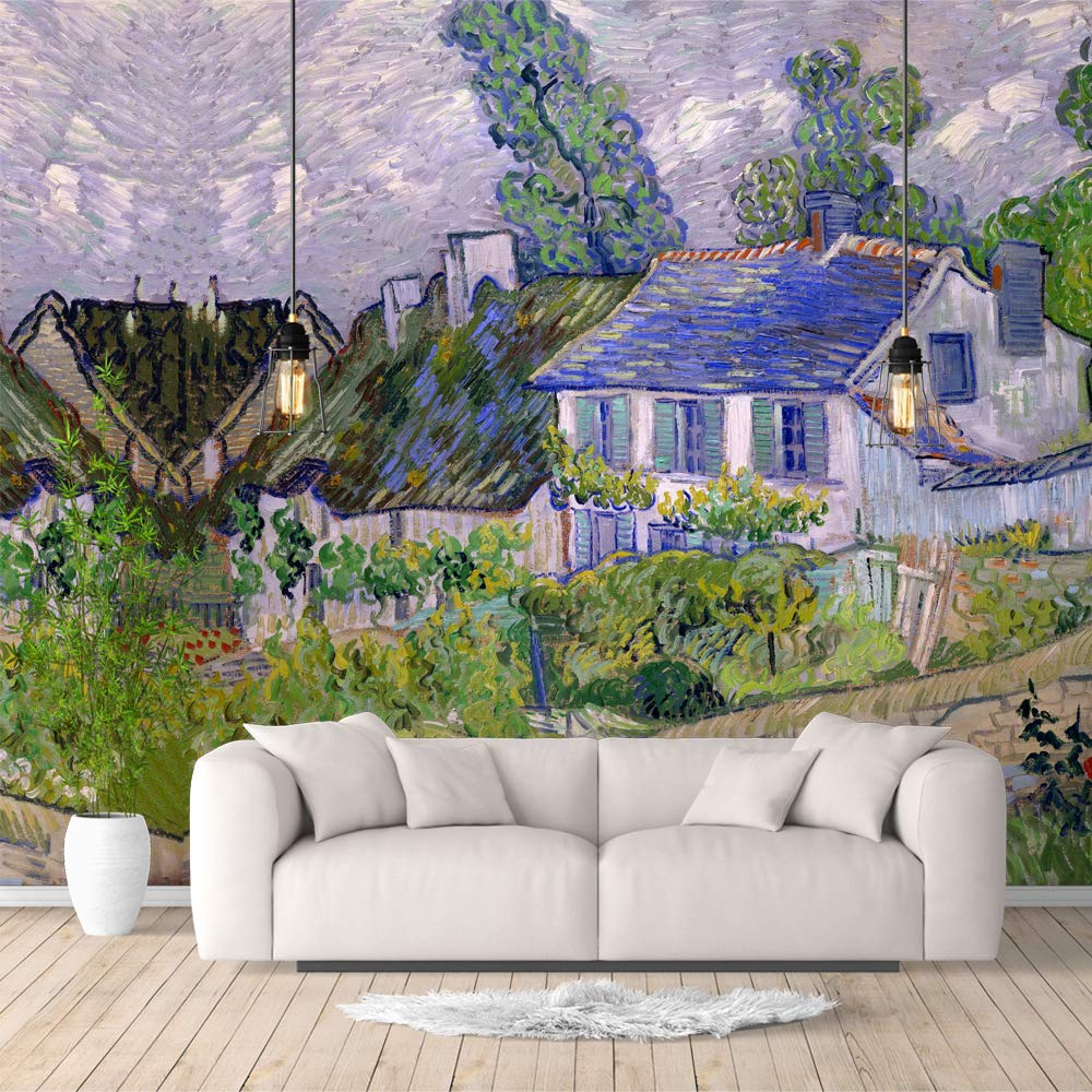 Van Gogh Starry Night Wall Mural - Large Removable Peel and Stick Wallpaper (100x144 inches) - Famous Painting Bedroom Decor for Home & Office - Perfect for Accent Walls, Living Rooms, and Dorm Rooms