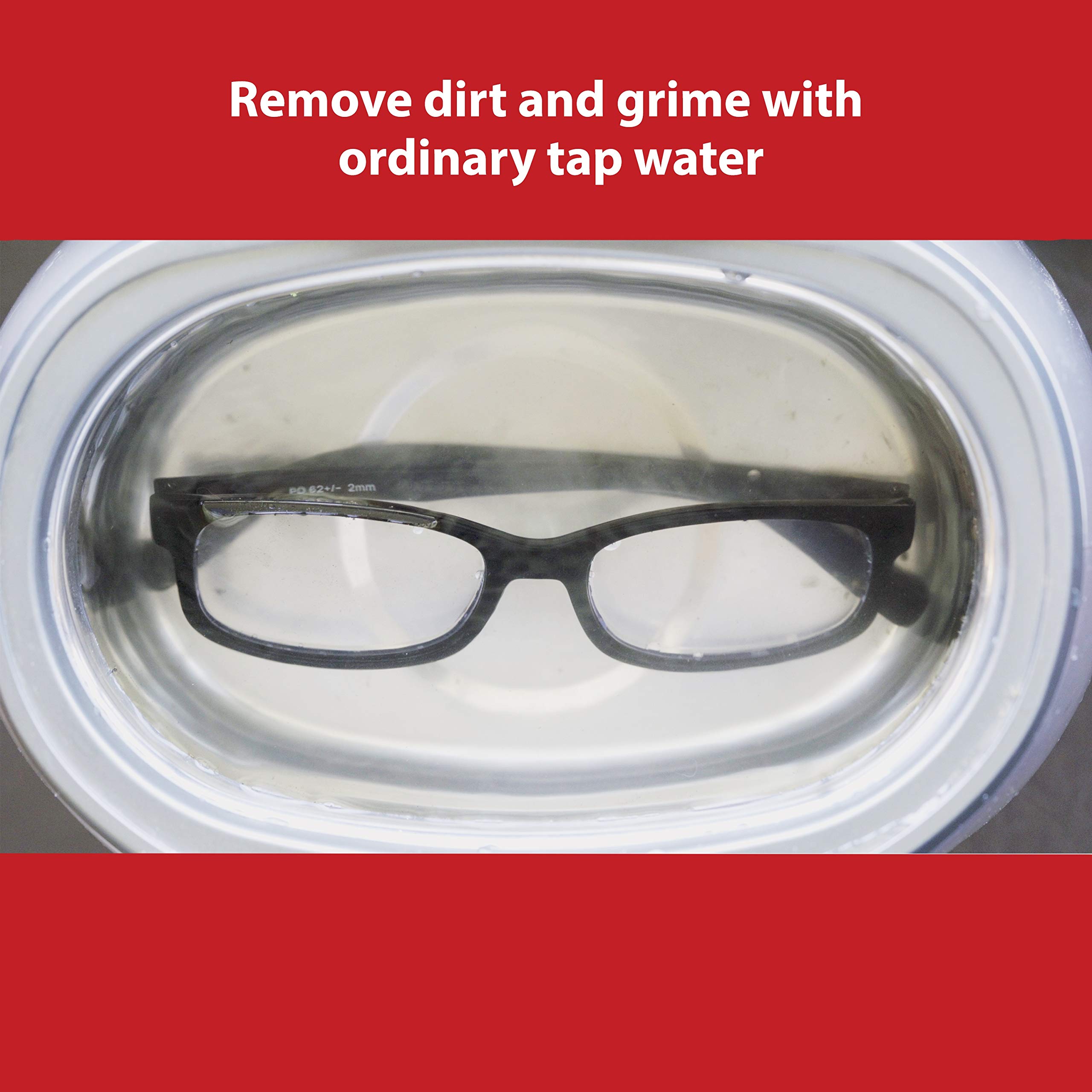 Magnasonic Ultrasonic Jewelry Cleaner - 20oz Stainless Steel with 5 Modes for Watches, Glasses & Dentures - Perfect for Home & Travel