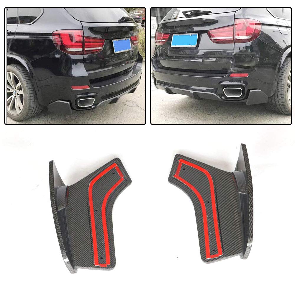 Carbon Fiber Rear Diffuser & Splitter for BMW X5 F15 (2014-2018) - Compatible with xDrive35i, xDrive50i & M Sport Models - Lower Lip Spoiler & Fender Cover - Enhances Aerodynamics & Sporty Look for Street Racing & Car Shows