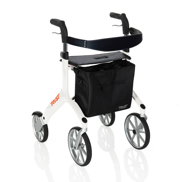 Stander™ Trust Care® Let’s Fly Rollator Walker - Lightweight Mobility Aid with Seat & Basket for Seniors & Adults - Perfect for Indoor/Outdoor Use, Shopping & Travel Assistance