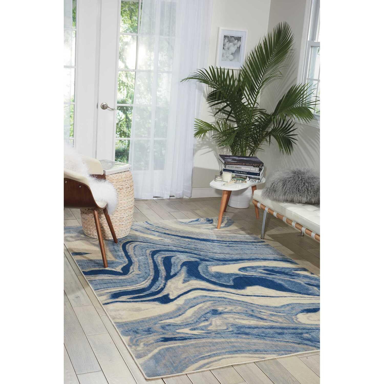 Nourison Somerset Abstract Light Blue 7'9