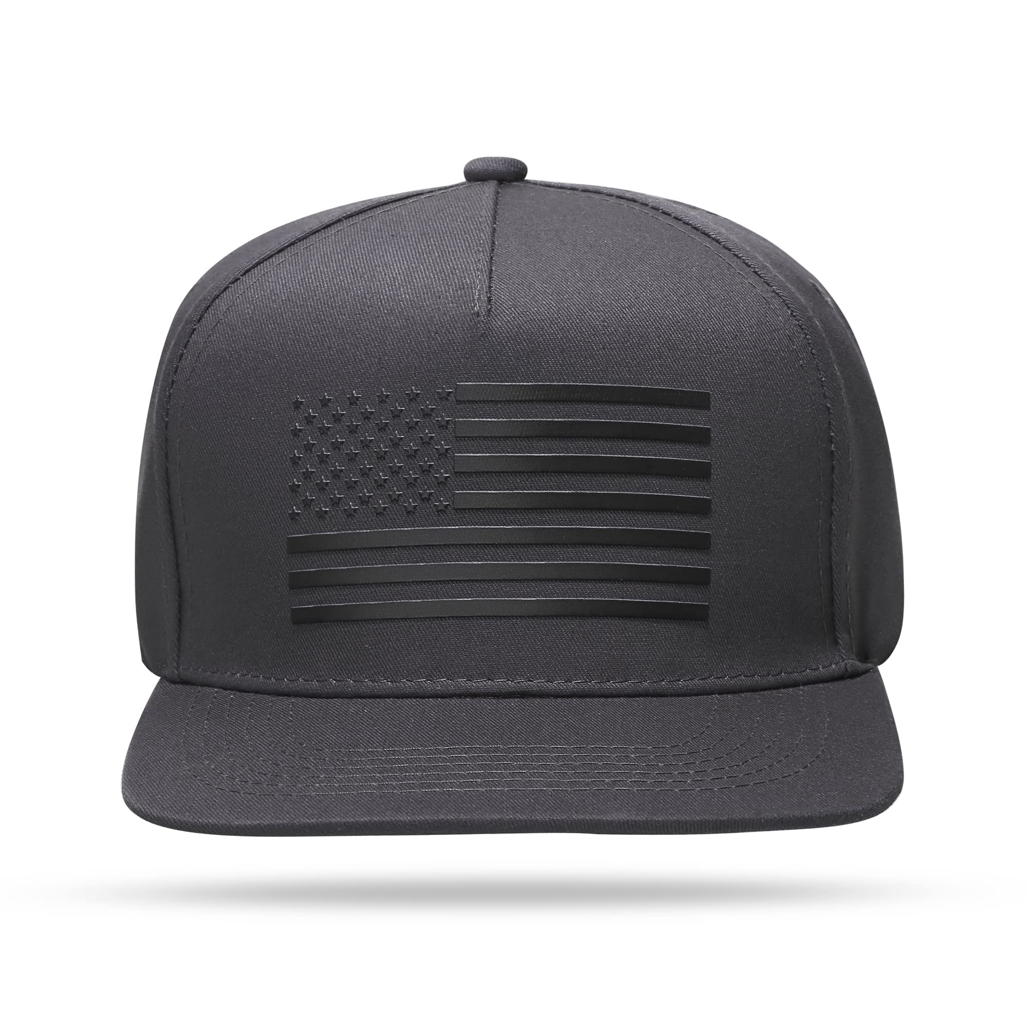 American Flag Snapback Trucker Hat for Men & Women - Adjustable, Breathable Mesh Baseball Cap with Flat Bill - Perfect for Outdoor Sports, Casual Wear & Patriotic Events