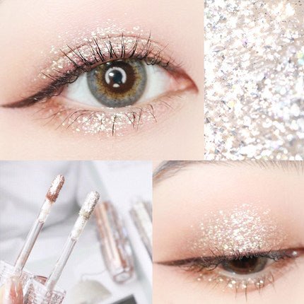 CHIOTURE Glitter Pearl Liquid Eyeshadow - Long Lasting Shimmer Makeup for Party, Wedding & Night Out - Vegan & Cruelty Free