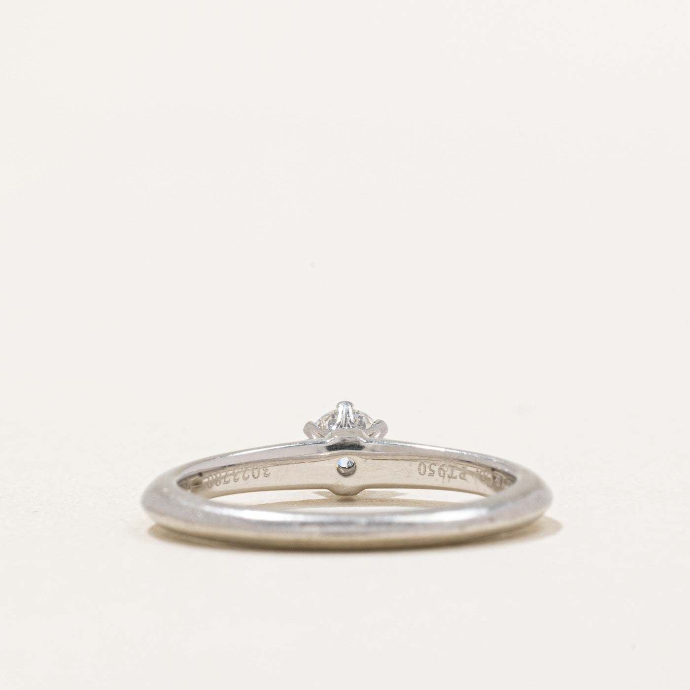 Tiffany & Co The Tiffany Setting Platinum Engagement Ring | 0.22 Carat VS1/VS2 Diamond, Size 5.75 | Perfect for Proposals, Anniversaries & Special Occasions