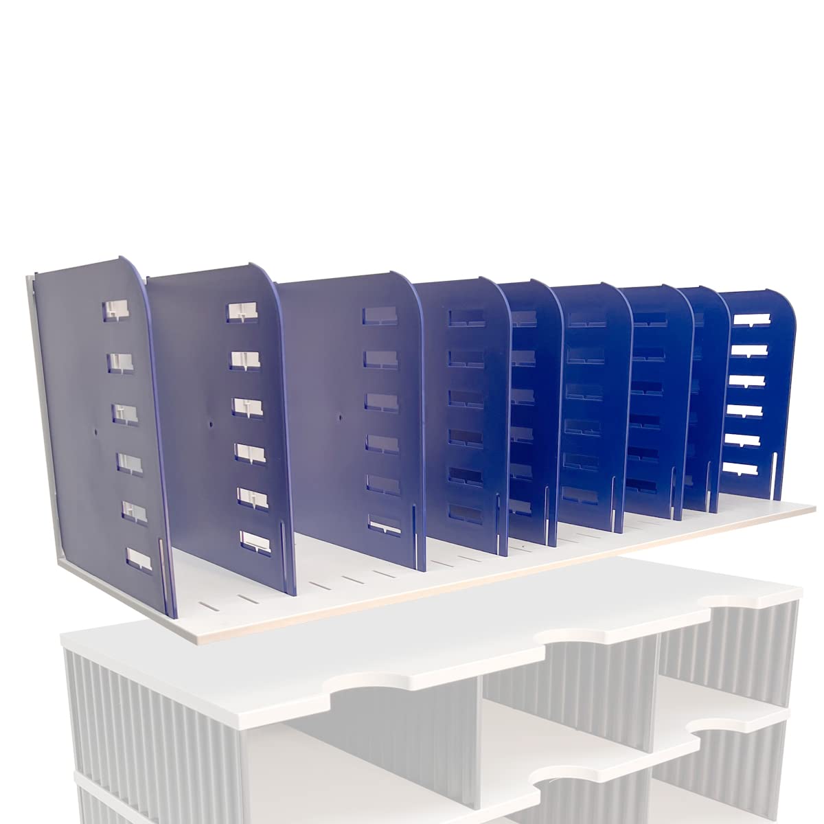 Ultimate Office TierDrop Topper with 9 Adjustable Dividers - Vertical File Organizer for Books, Magazines & Hanging Folders | Perfect for Office, Home & School Organization