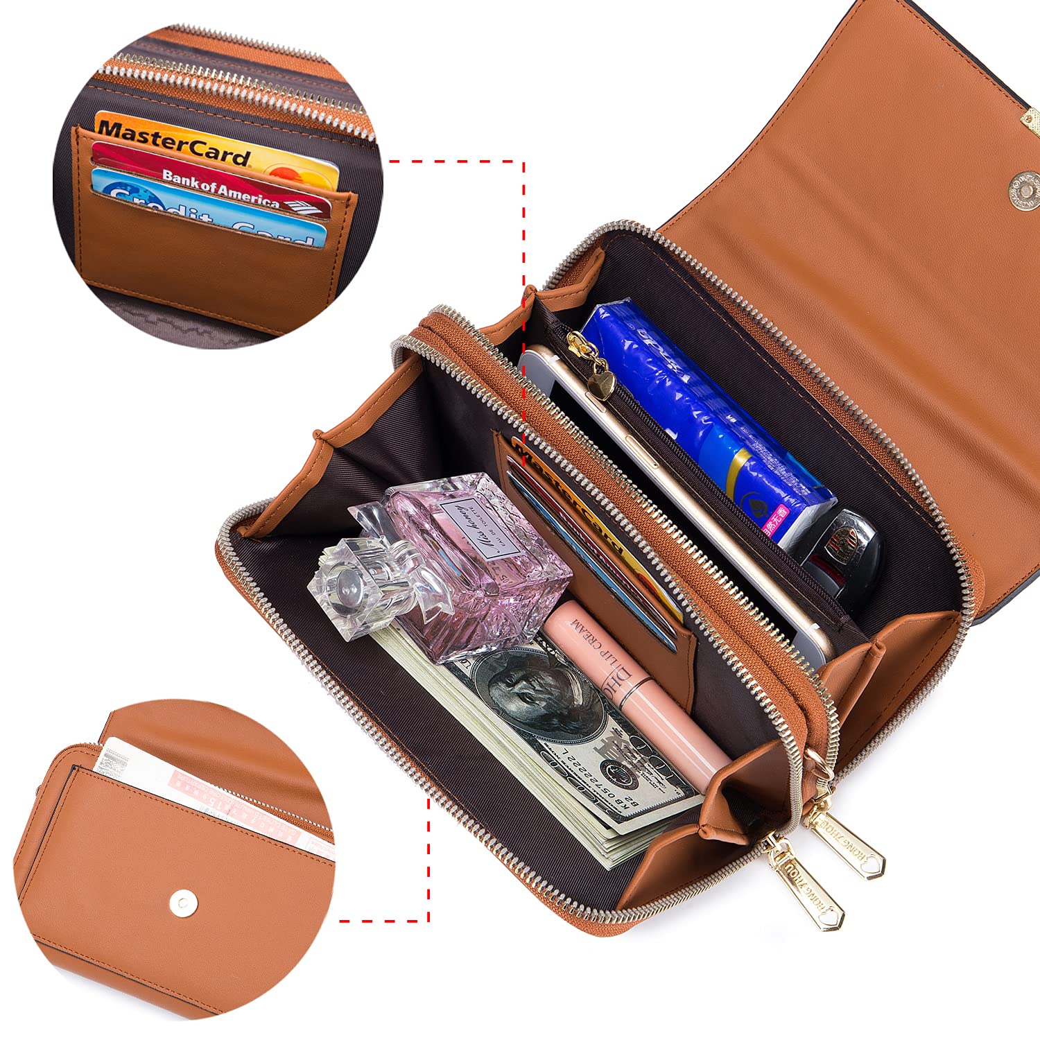 Stylish Women's Small Crossbody Bag with Phone Pocket & Credit Card Slots - Perfect for Everyday Use, Travel, and Shopping