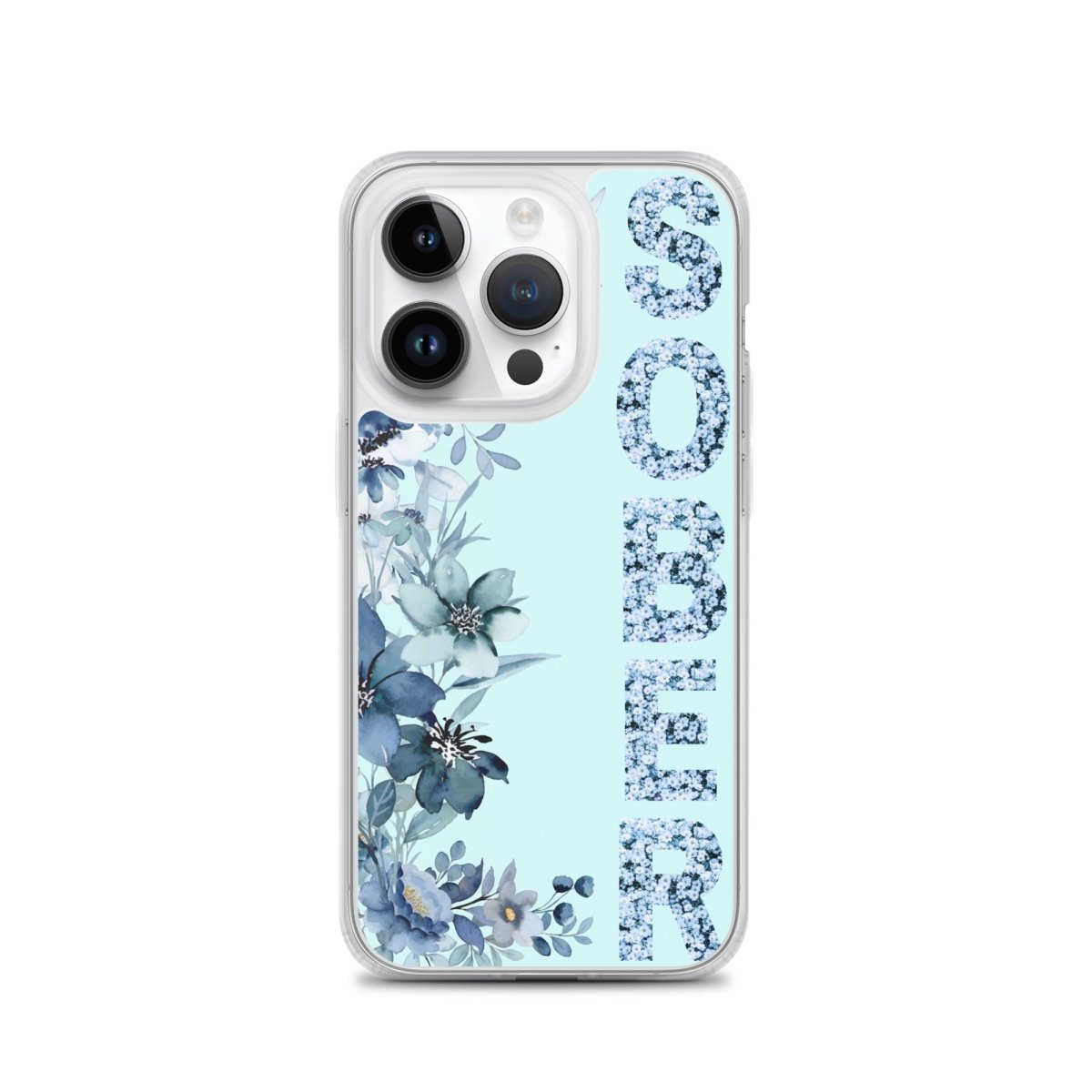 SOBER Blue Chinoiserie iPhone Case - MagSafe® Compatible Protective Cover for iPhone 13/14/15 Pro Max - Elegant Chinese Style Design for Everyday Use & Travel