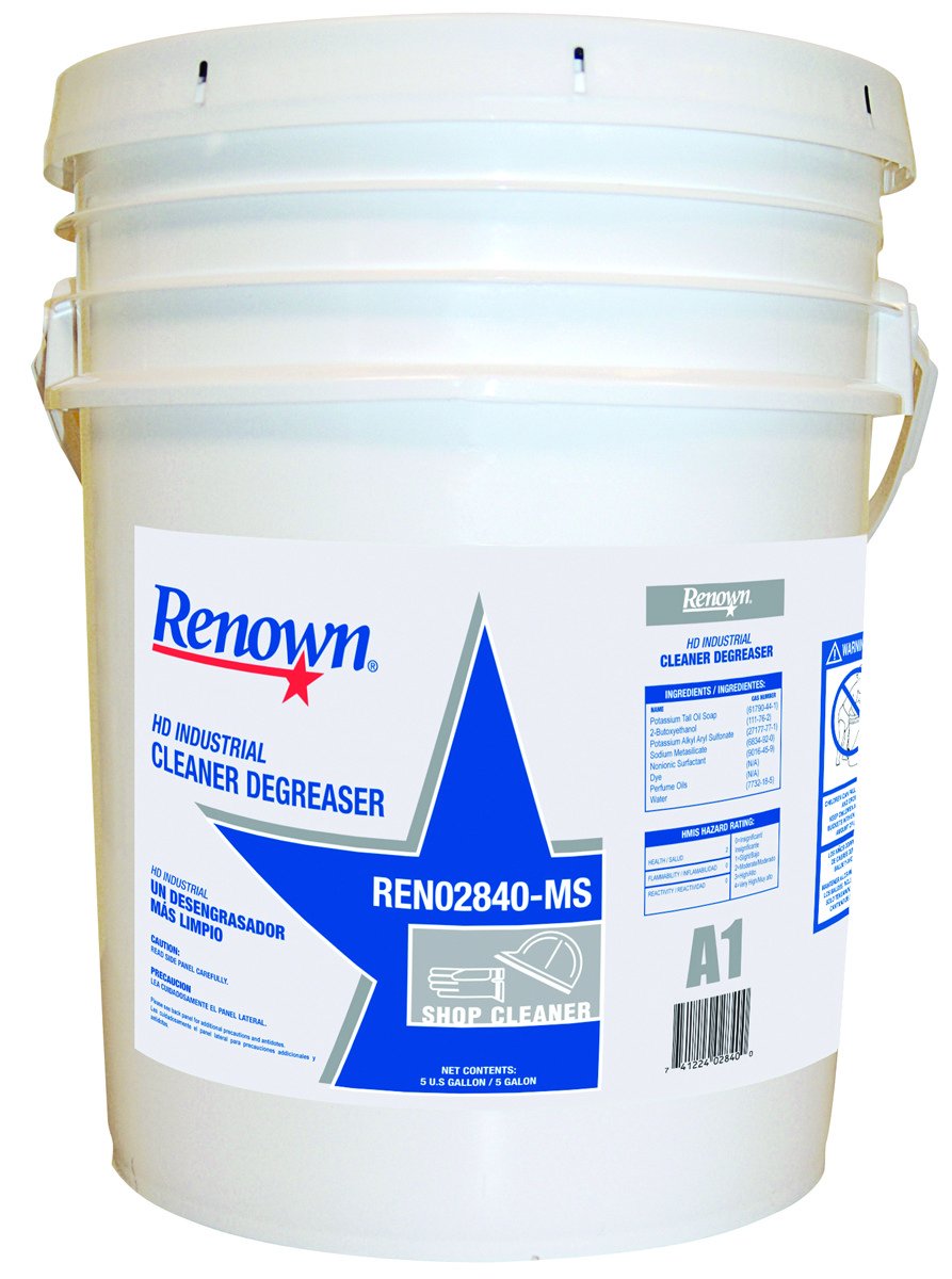 Renown REN02840-MS Heavy Duty Industrial Cleaner & Degreaser - 5 Gallon for Workshop, Garage, Factory & Machinery Cleaning