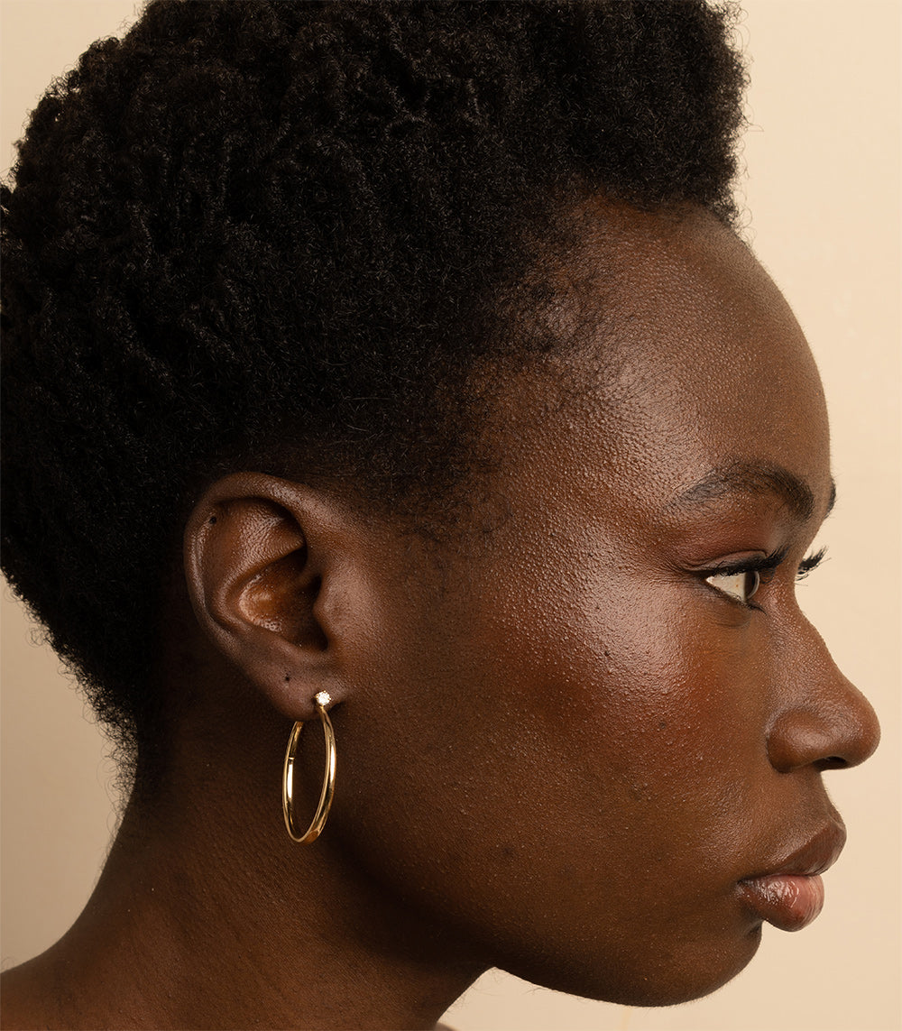 Large Estée Hoops - Stylish Gold-Plated Hoop Earrings for Women | Perfect for Everyday Wear, Parties & Special Occasions
