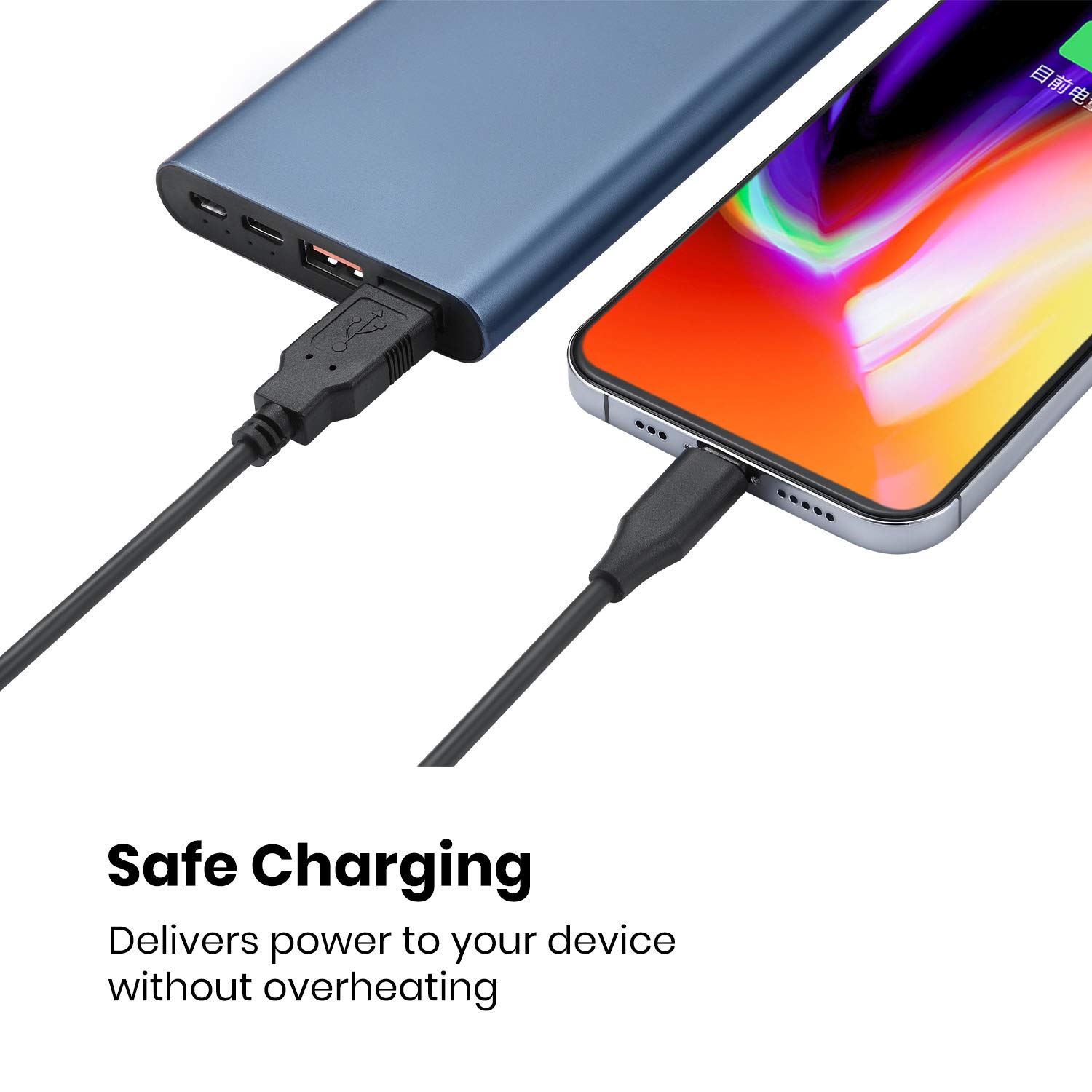 Perixx USB C to USB A Cable 3ft - Fast Charging for Smartphones, Tablets & Laptops - Home & Office Use