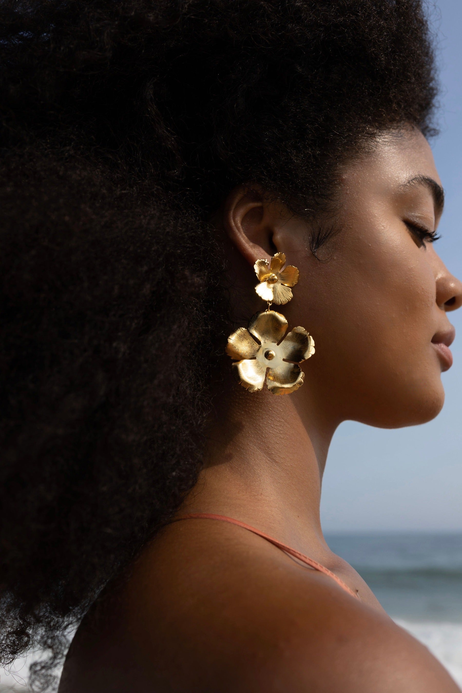Eden Floral Earrings for Women - Handmade Boho Dangle Earrings with Freshwater Pearls - Perfect for Weddings, Parties & Everyday Wear