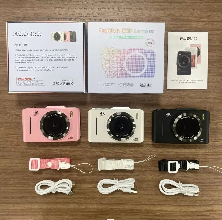 200W Lens Digital Camera - High Resolution Compact Camera for Photography, Vlogging & Travel - Perfect for Beginners, Content Creators & Outdoor Adventures
