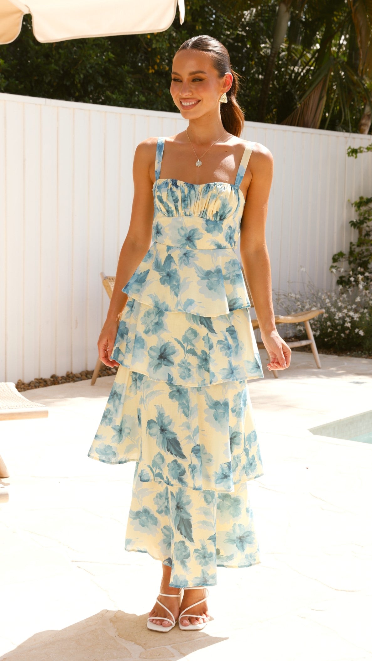 Indi Maxi Dress - Yellow Floral Print Long Summer Dress for Women | Beach Vacation, Boho Festival, Casual Outfit
