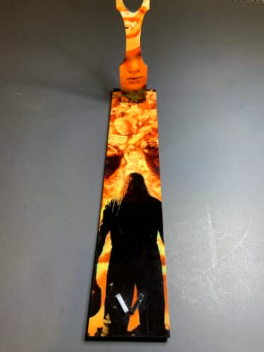 2007 Halloween Michael Myers Kitchen Knife with Laser Engraved Stand - Officially Licensed Collectible Horror Movie Prop for Cosplay, Halloween Decor & Horror Film Fans
