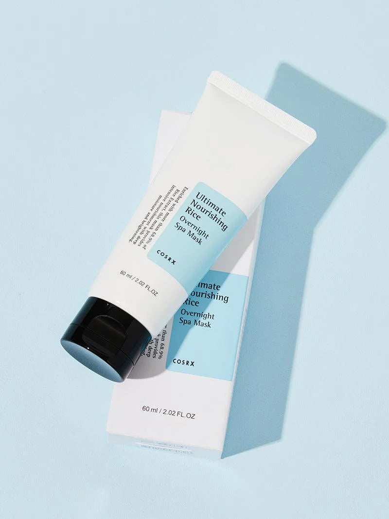 COSRX Ultimate Nourishing Rice Spa Overnight Mask 60ml - Korean Skincare for Dry Skin, Brightening & Hydration - Perfect for Night Routine & Travel Skincare
