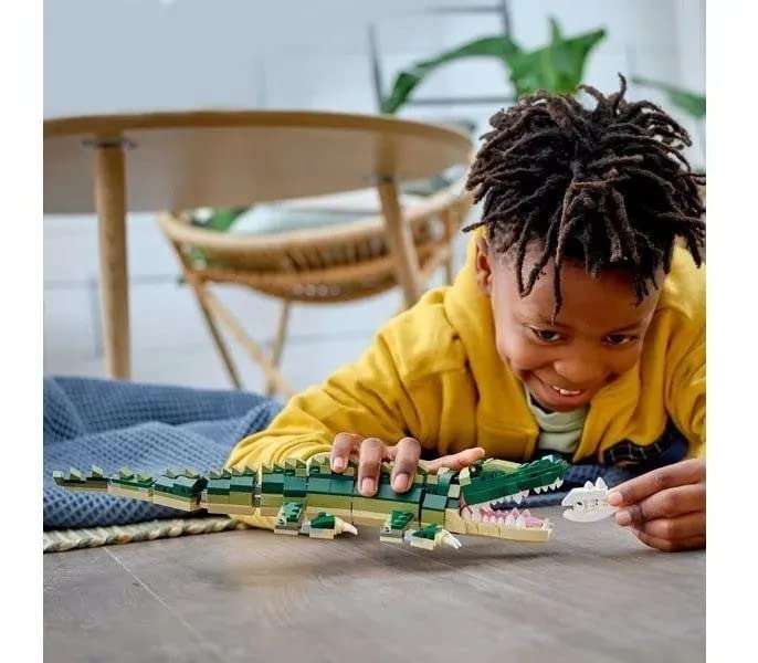 LEGO Creator 3in1 Crocodile 31121 Building Toy Set - 454 Pieces with Wild Animal Figures for Kids Ages 7+ | STEM Educational Toy for Creative Play, Birthday Gifts & Home Decoration