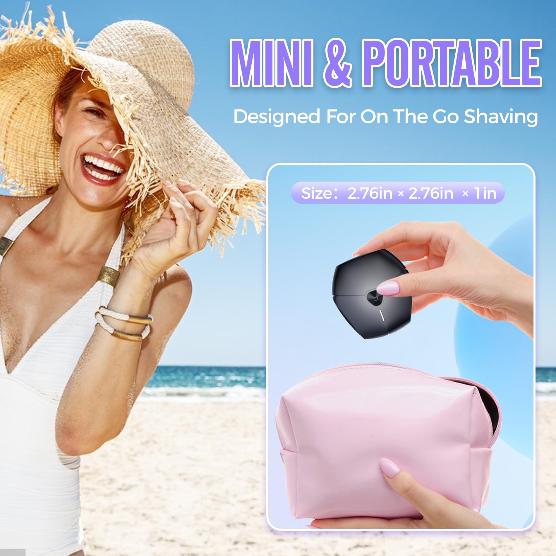 Best Women's Electric Razor & Face Shaver - Pubic Hair Trimmer for Bikini, Underarm & Facial Hair Removal | Smooth Shaving for Sensitive Skin | Perfect for Travel, Gym & Daily Grooming