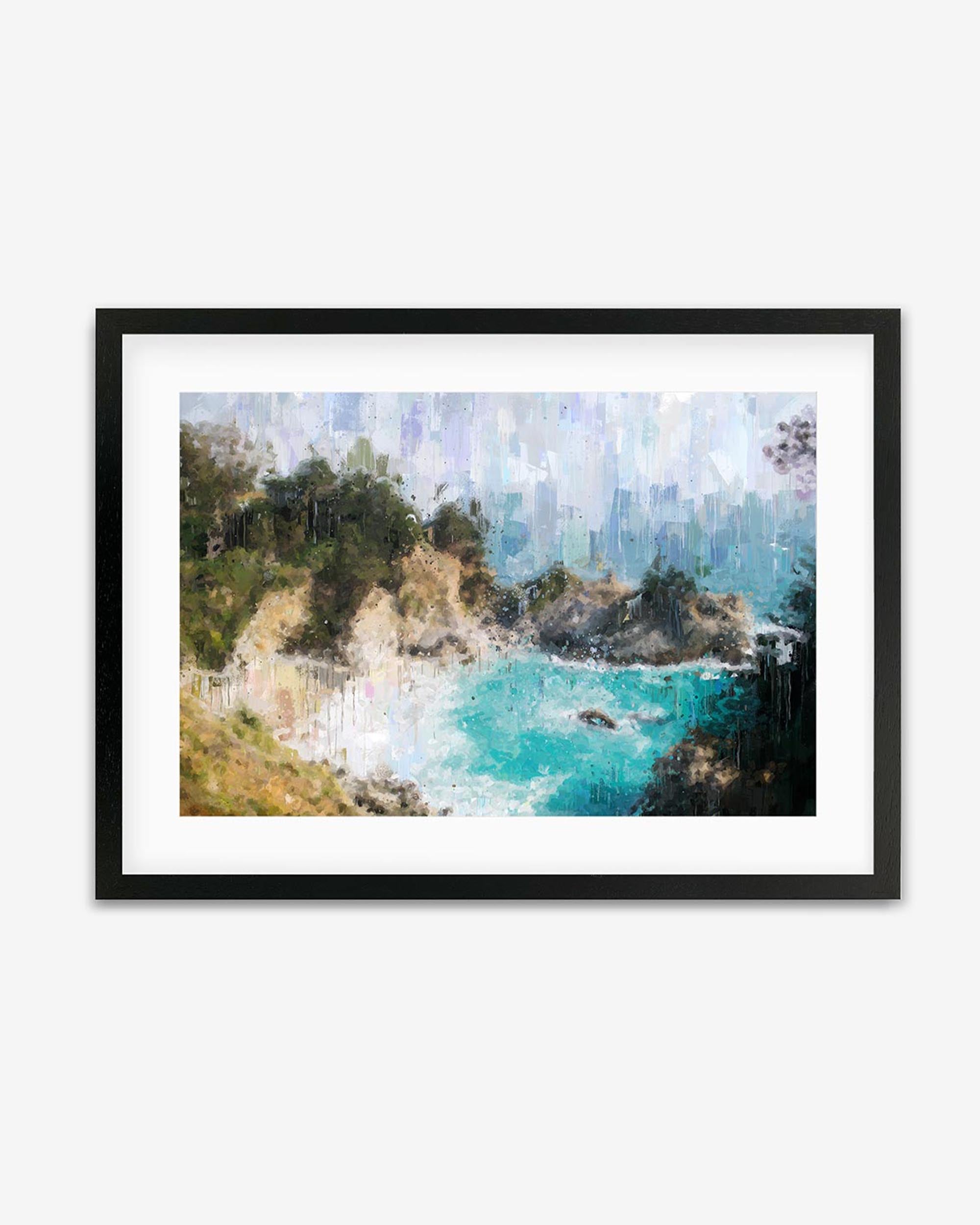 Coastal Beach Framed Wall Art - Ocean Sunset Painting for Living Room, Bedroom & Office Decor