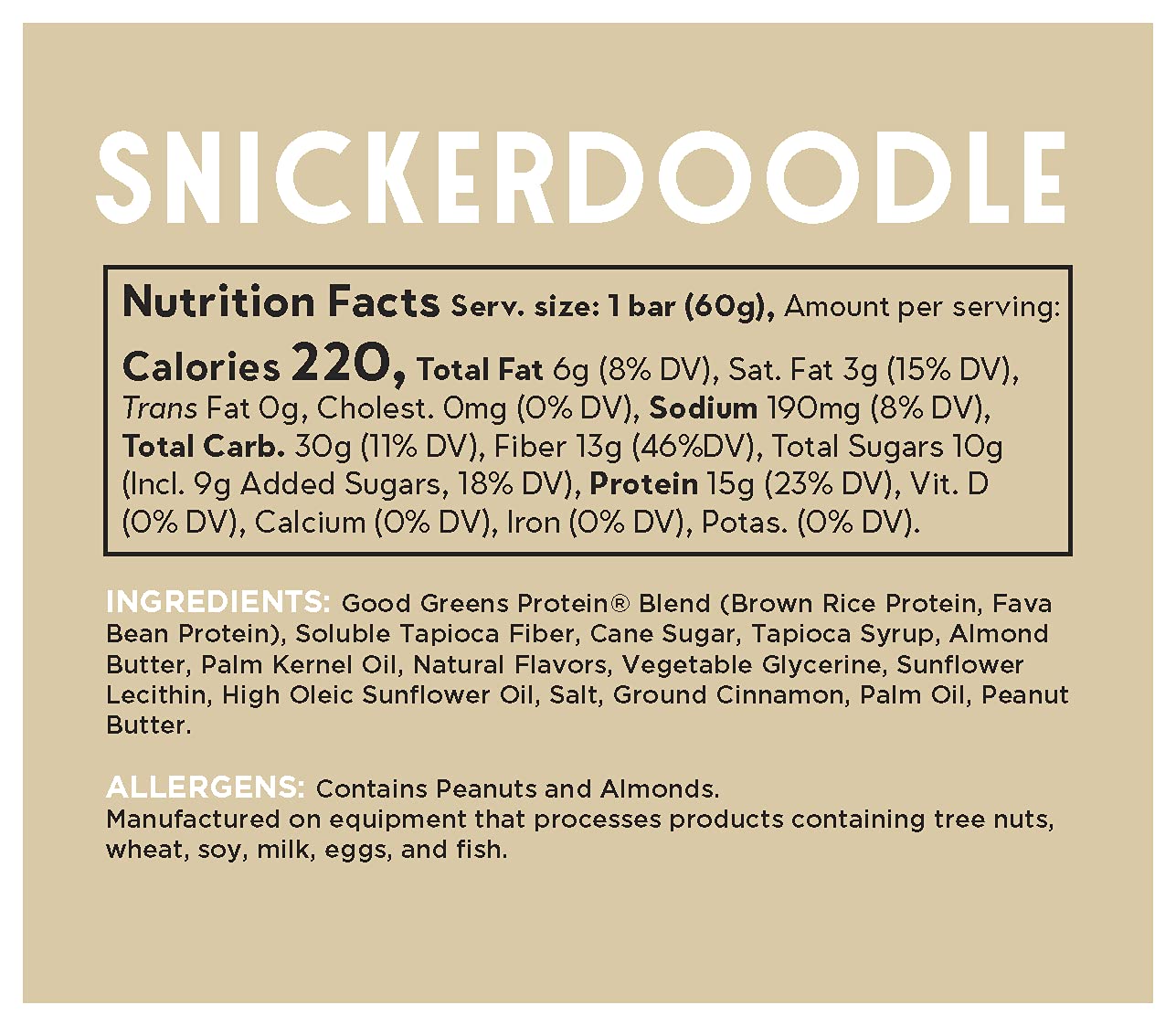 Delicious Vegan Protein Bars - Snickerdoodle Flavor | Gluten-Free, Plant-Based, Low Sugar, High Protein (15g) | Meal Replacement & Healthy Snack for Energy | Kosher, Soy-Free, Non-Dairy, Non-GMO | Perfect for Workouts, Hiking & On-the-Go Nutrition (12 Bars)