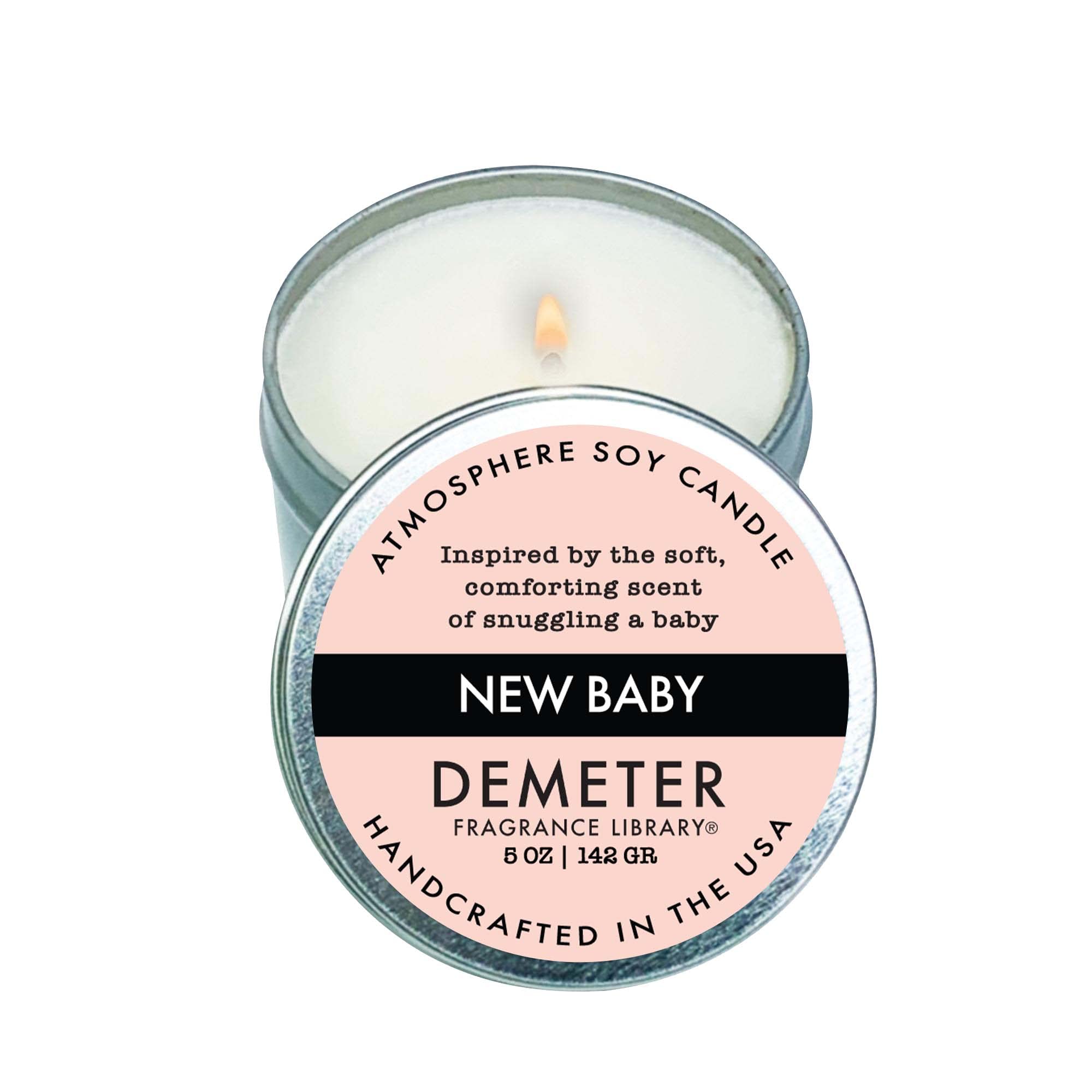 Demeter Fragrance Library New Baby Soy Candle - Hypoallergenic, Long-Lasting Scent for Nursery, Baby Shower Gifts & Relaxing Aromatherapy