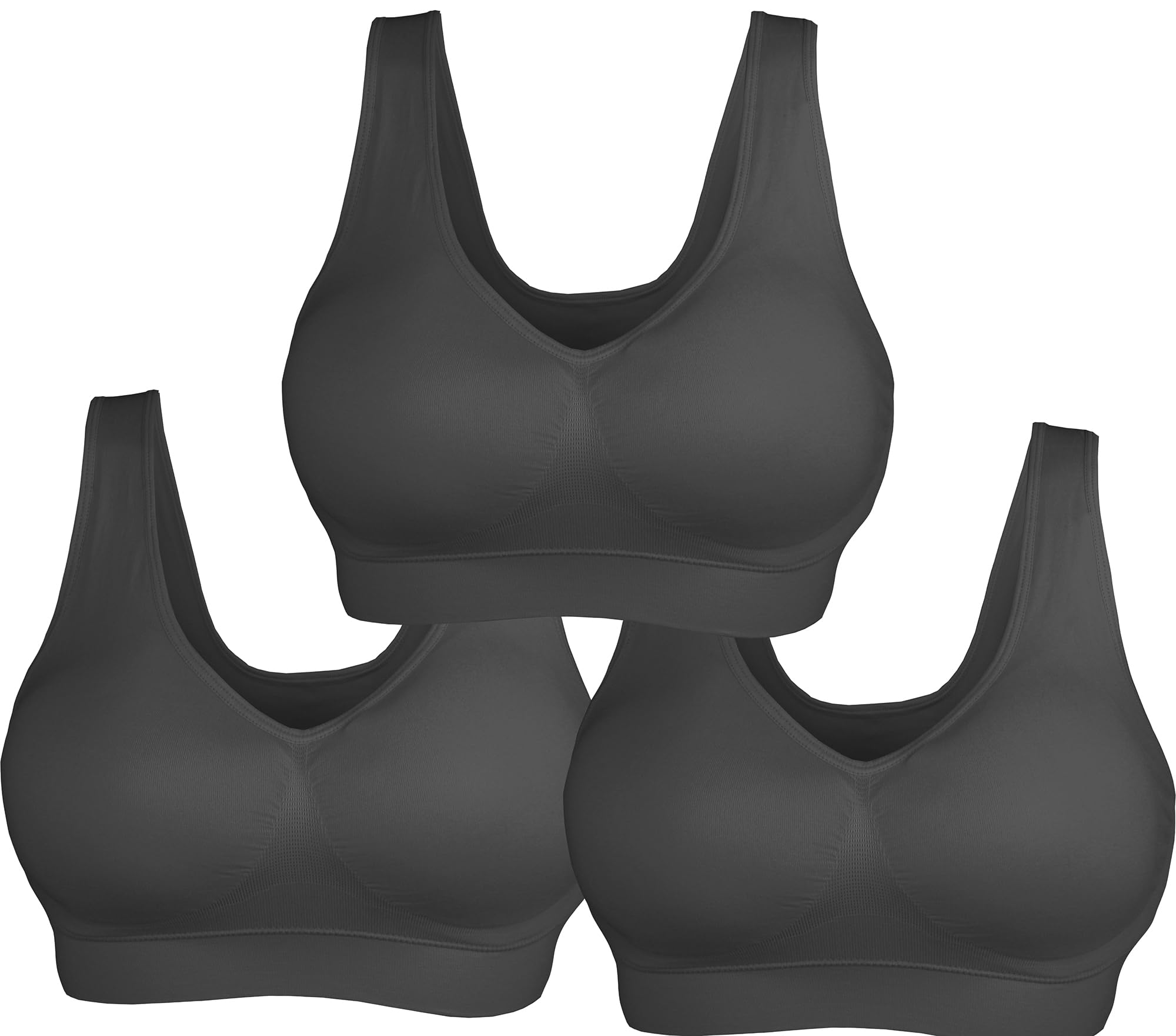 AKAMC Women's Wireless Sports Bra - Post Surgery Support Bra for Yoga, Running & Gym Workouts - Comfortable Activewear for Fitness & Daily Wear