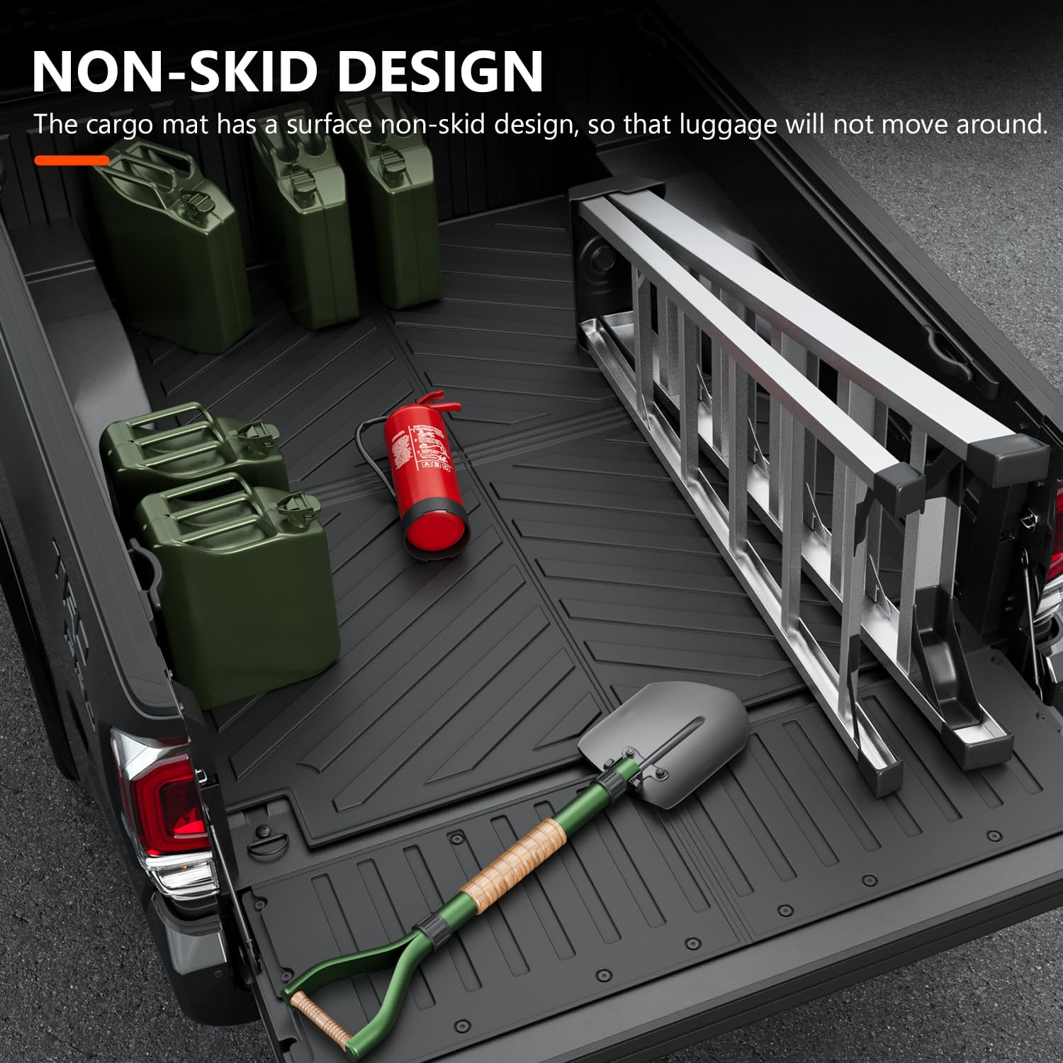 Durable 5FT Truck Bed Mat & Tailgate Liner for 2005-2023 Toyota Tacoma - Heavy Duty TPE Bed Mat Replacement Accessories | Perfect for Hauling, Camping & Off-Road Protection